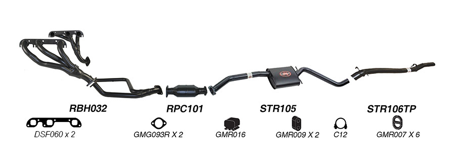Redback Exhaust System for Holden Commodore (10/1991 - 04/1995), Calais (10/1991 - 04/1995) image