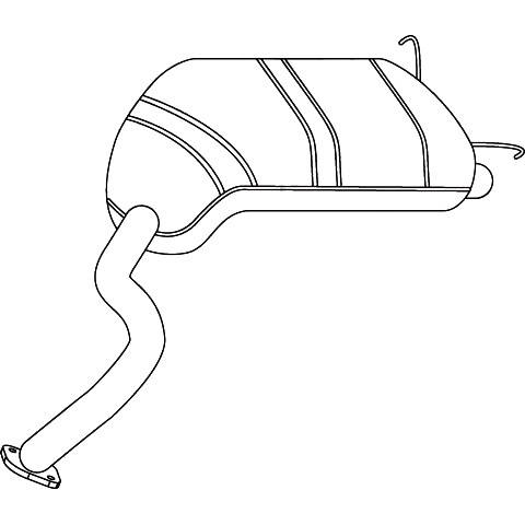 Unbranded Mufflers Bolt On for Hyundai Terracan (12/2001 - 01/2007) image