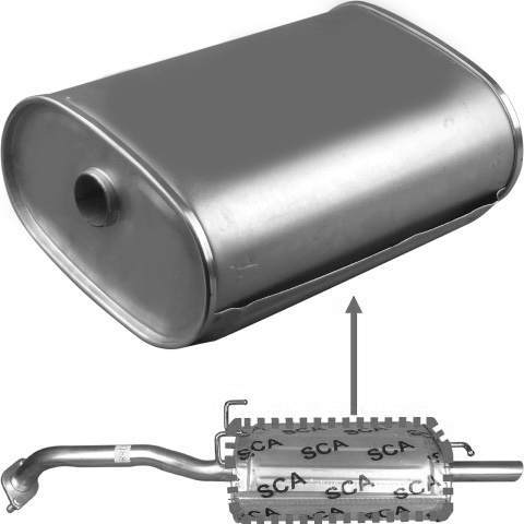 Redback Muffler for Hyundai Excel (09/1994 - 01/2000), Accent (12/1995 - 01/2000) image