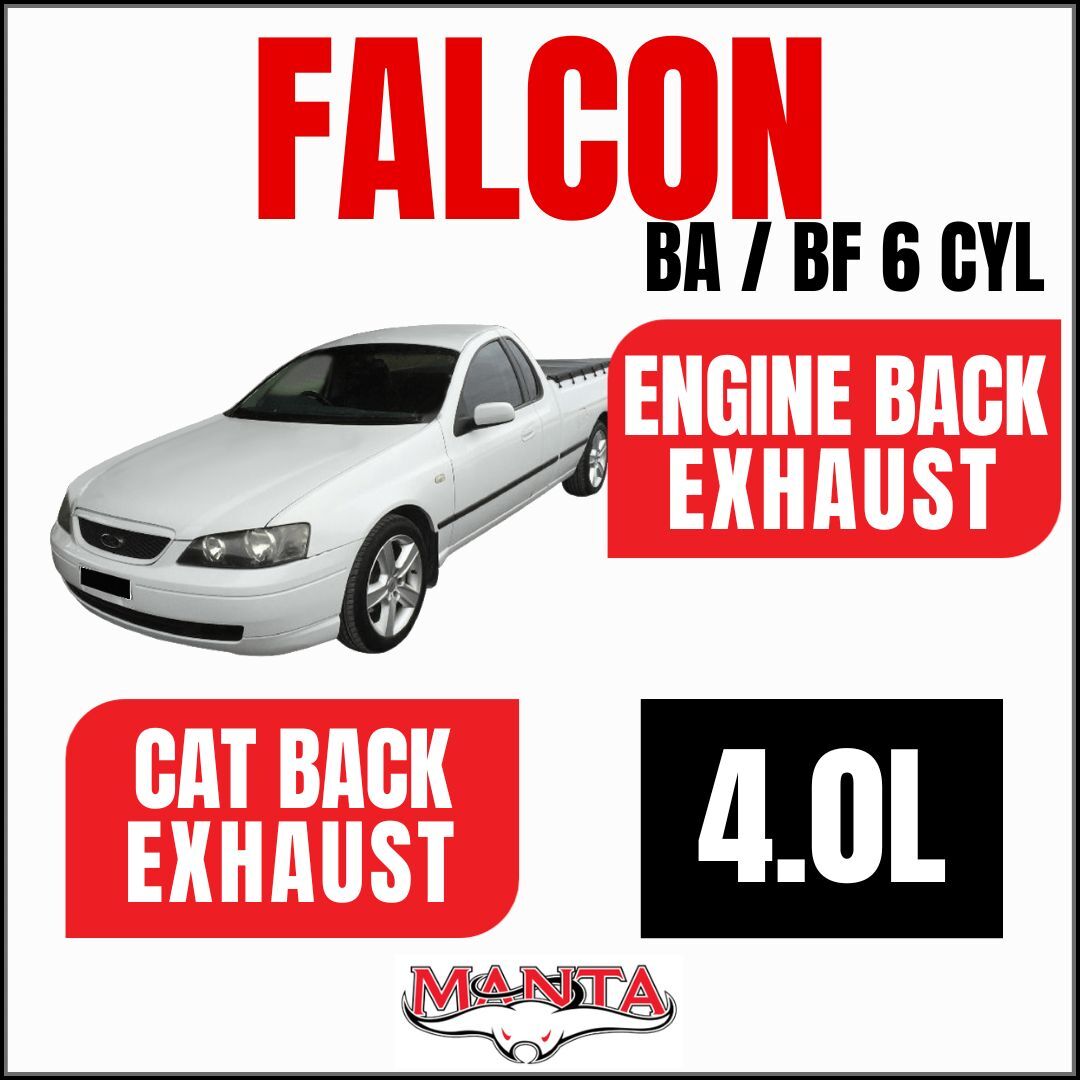 Manta Performance Exhaust for BA & BF Falcon 6 Cylinder Ute 2.5"