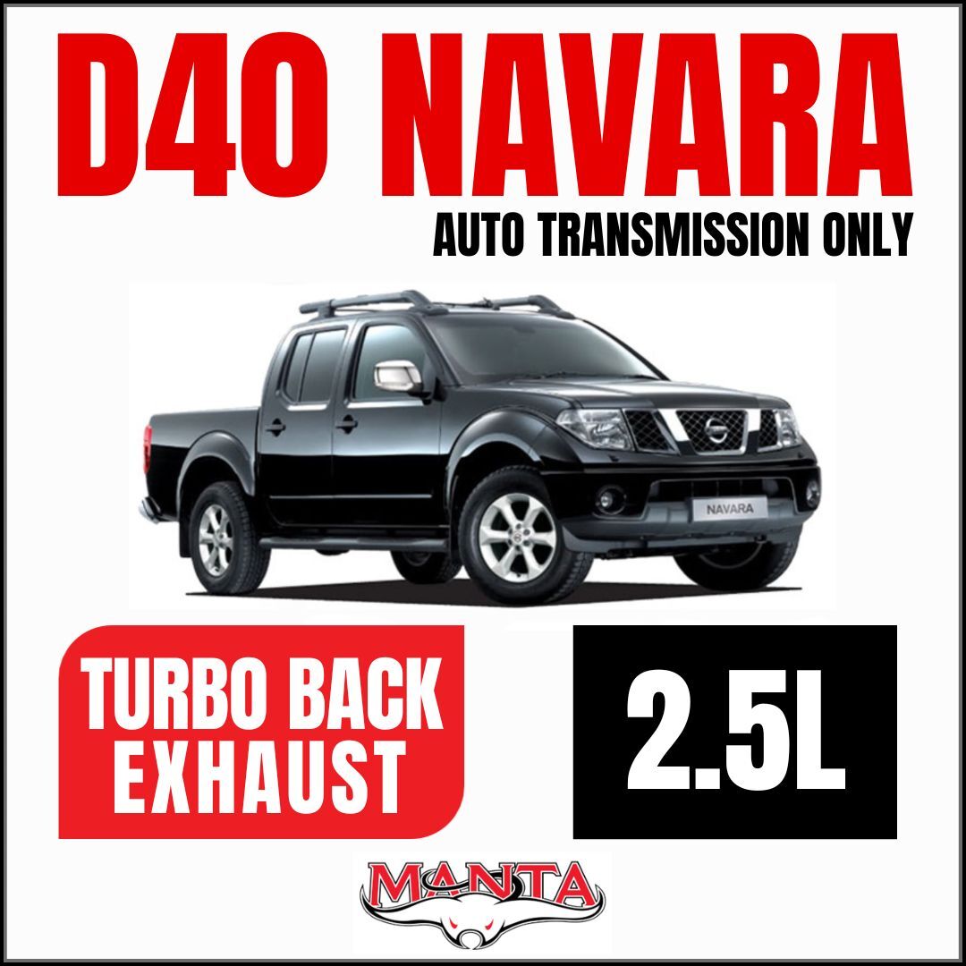 Manta Nissan Navara D40 2.5L Auto 05 - 07 Turbo Back Exhausts image