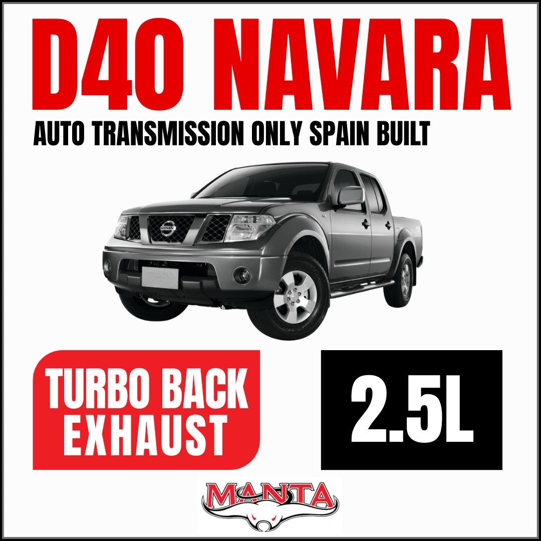 Manta Exhaust to suit Navara D40 2.5L Auto Spain Built image