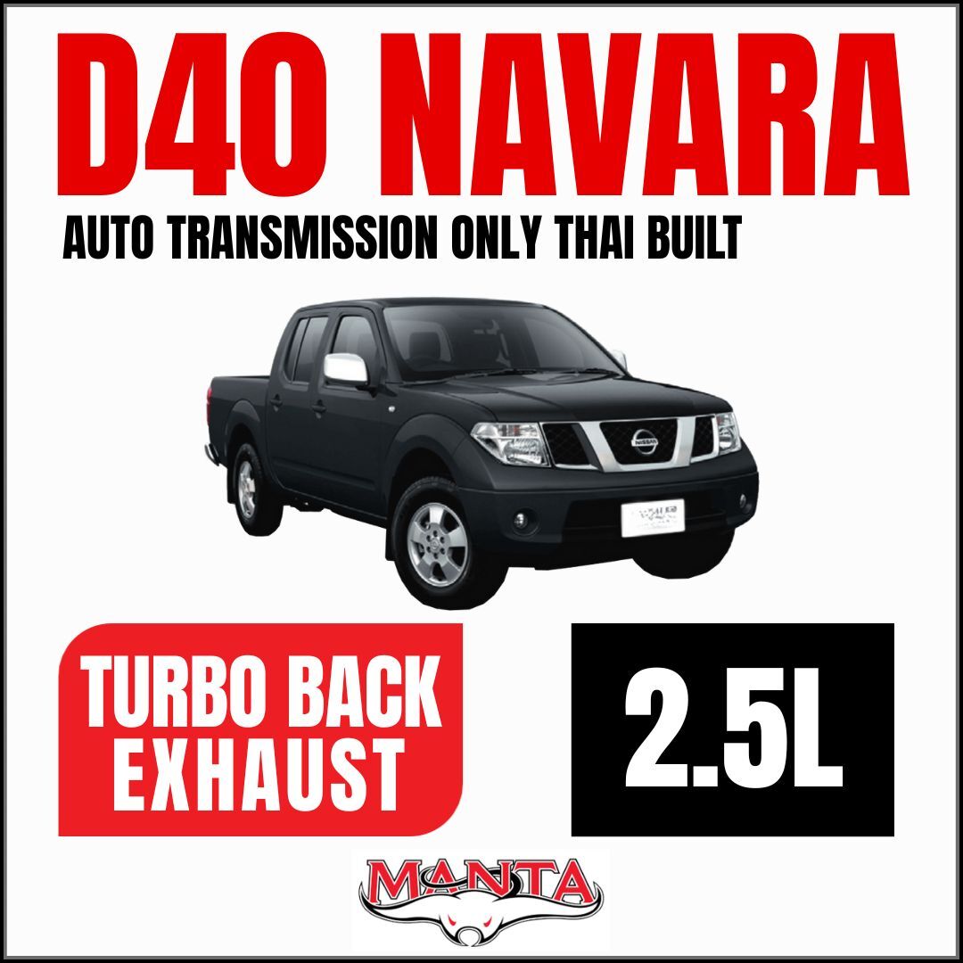 Manta Exhaust to suit Navara D40 2.5L Auto Thai Built image