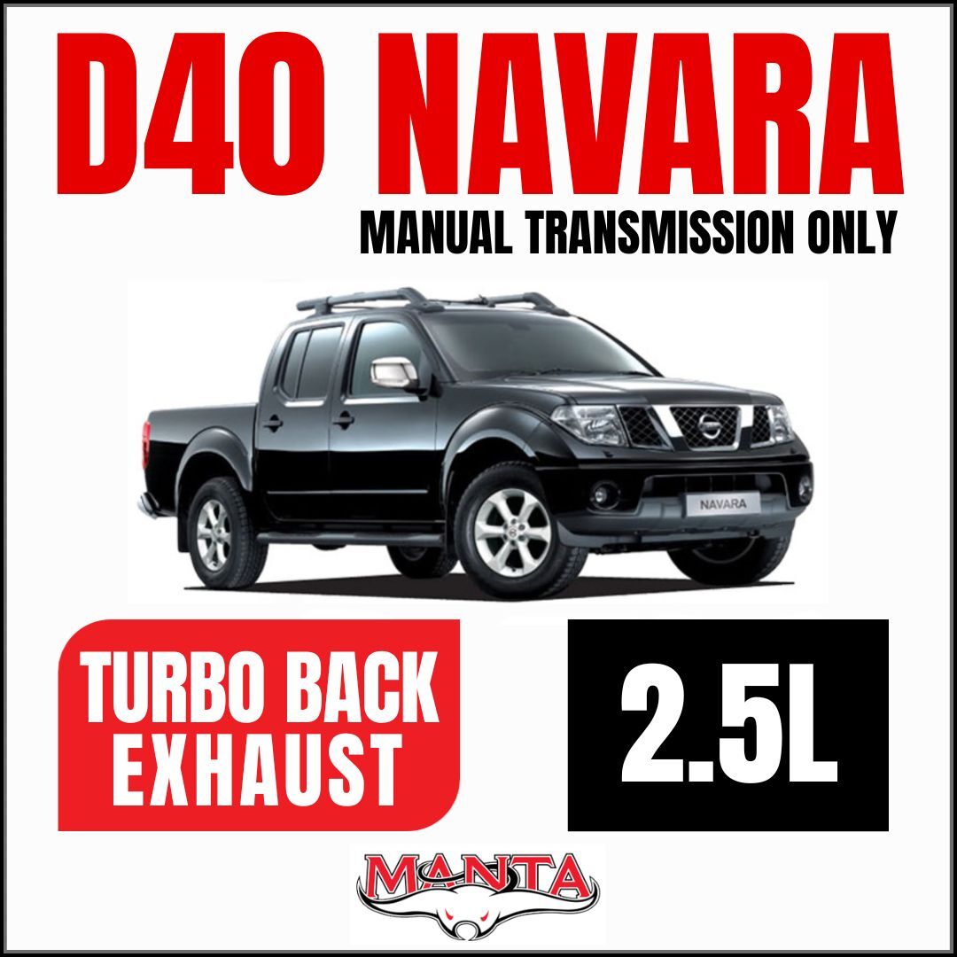 Manta Nissan Navara D40 2.5L Manual 05 - 07 Turbo Back Exhausts image