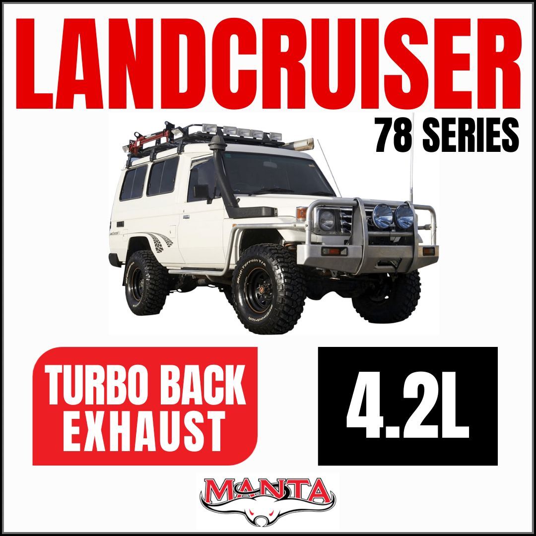 Manta Toyota HDJ78 4.2L Troop Carrier 3in Turbo Back Exhaust