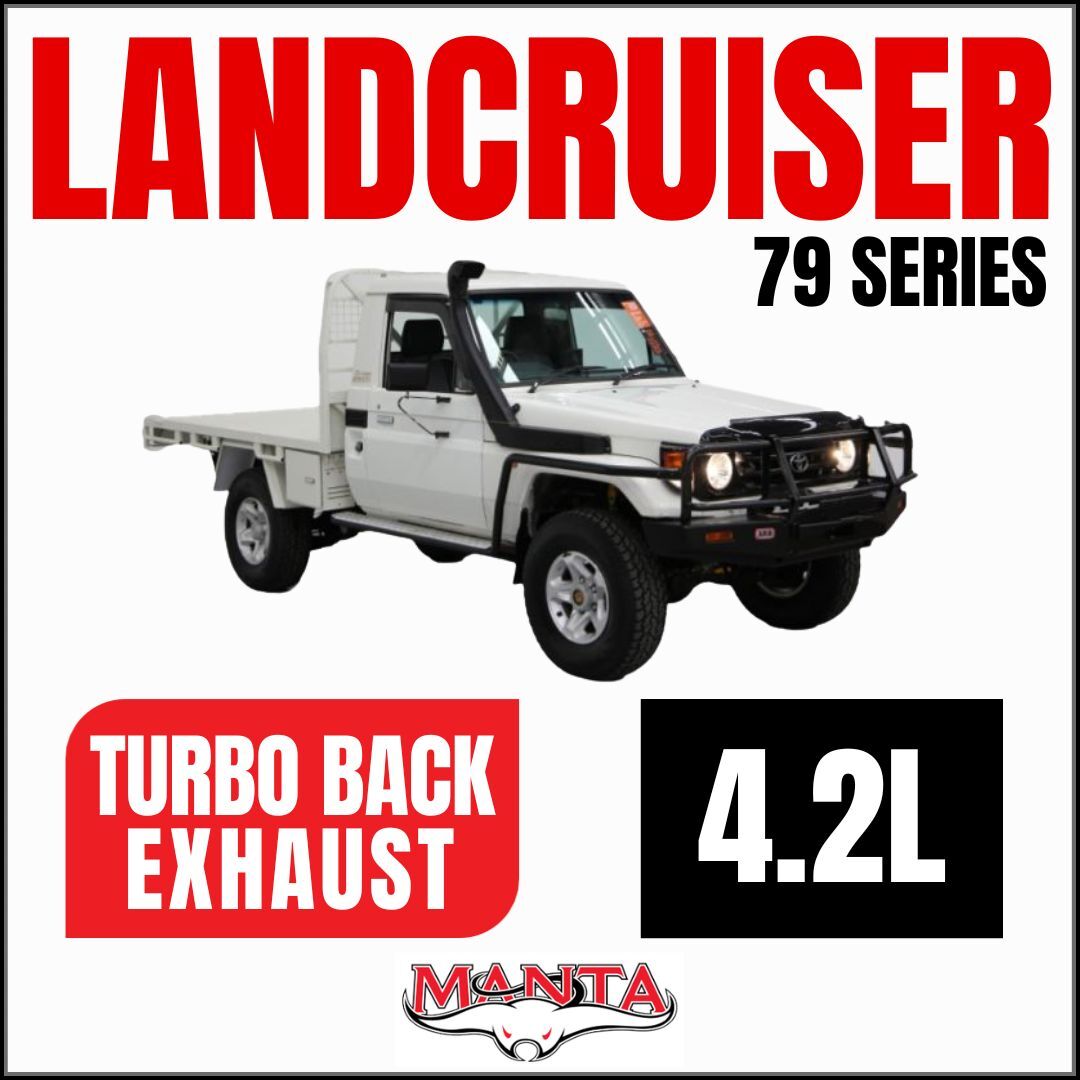 Manta Toyota Landcruiser HDJ79 4.2L Ute 3in Turbo Back Exhaust