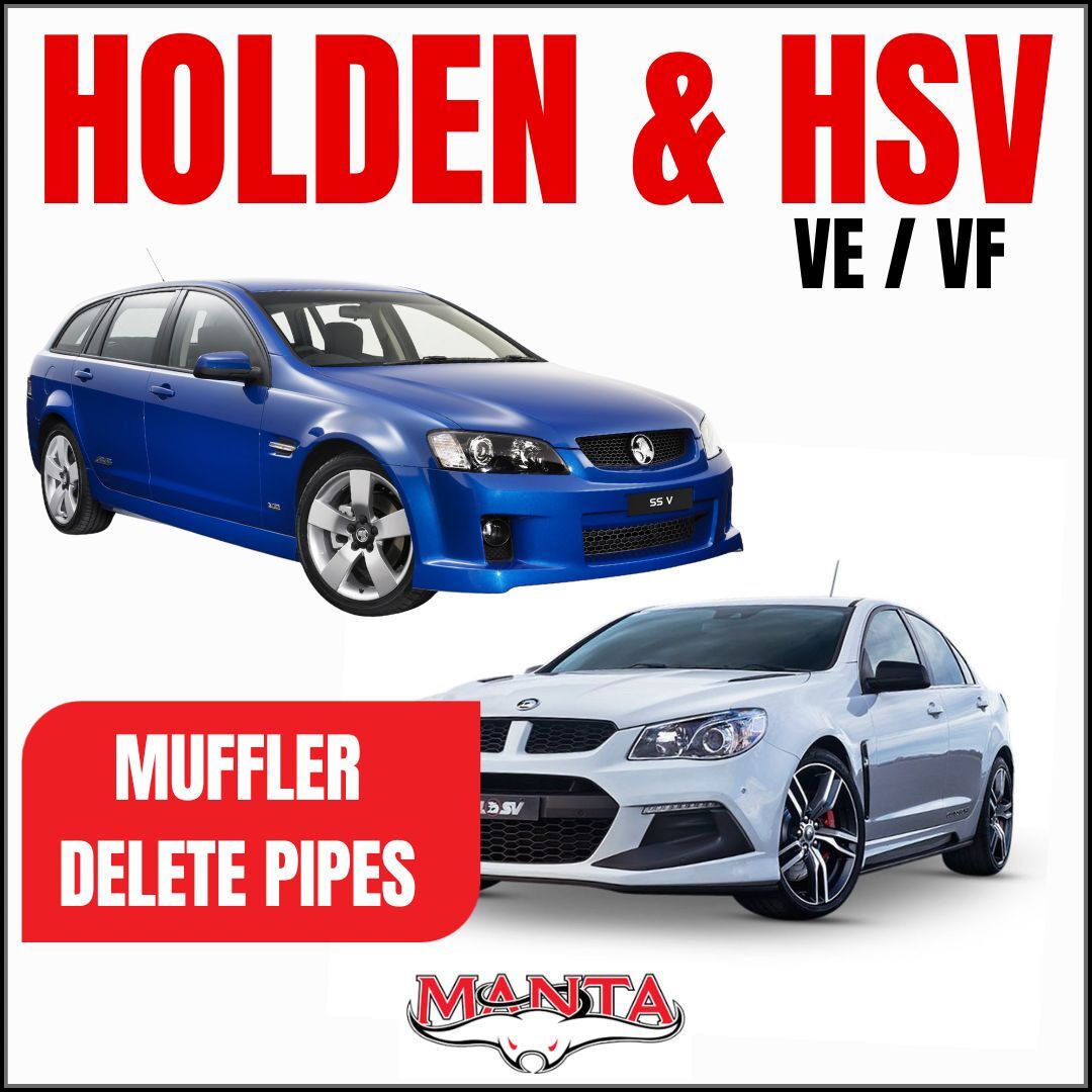 Manta Holden VE Sedan, Wagon V8 6.0L HSV & SS Dual Rear Tail Pipes Muffler Delete Kit image