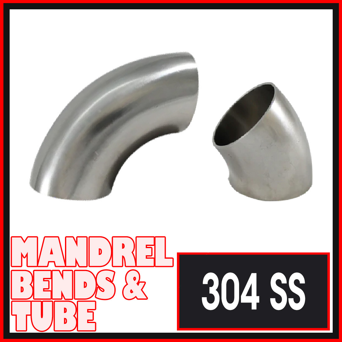 2 1/4" 304 Stainless Steel Mandrel Bends image