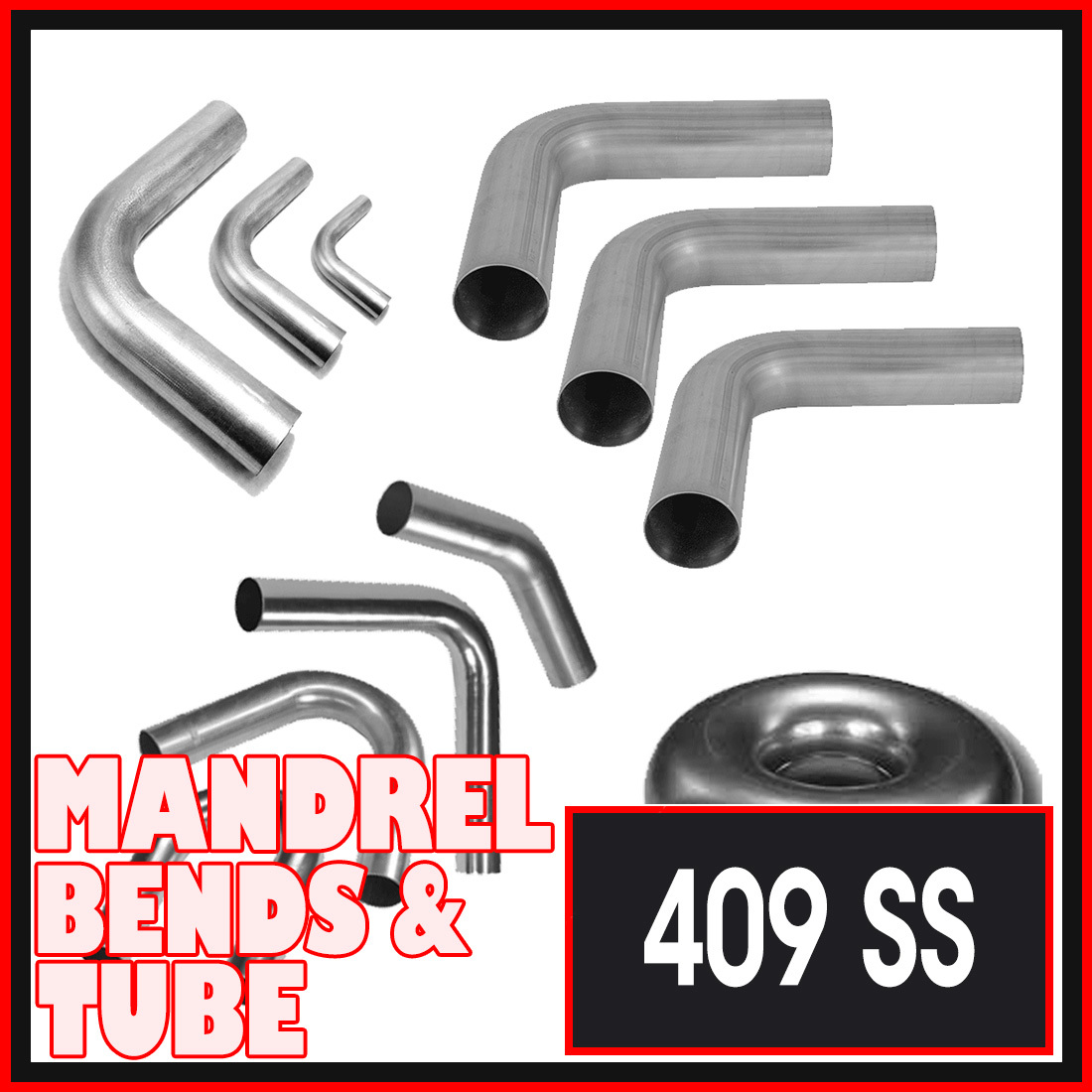 3" 409 Stainless Steel Mandrel Bends and Exhaust Pipe image