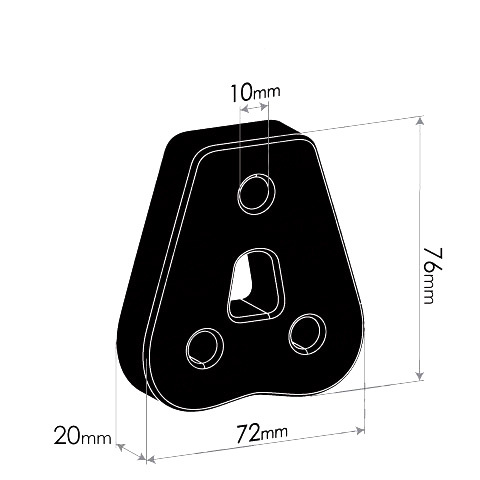 Redback Exhaust Rubber for Mitsubishi Triton (11/1986 - 12/2006), Pajero (05/1991 - 06/2000), L300 Express (09/1994 - 02/2006), Chrysler Neon... image