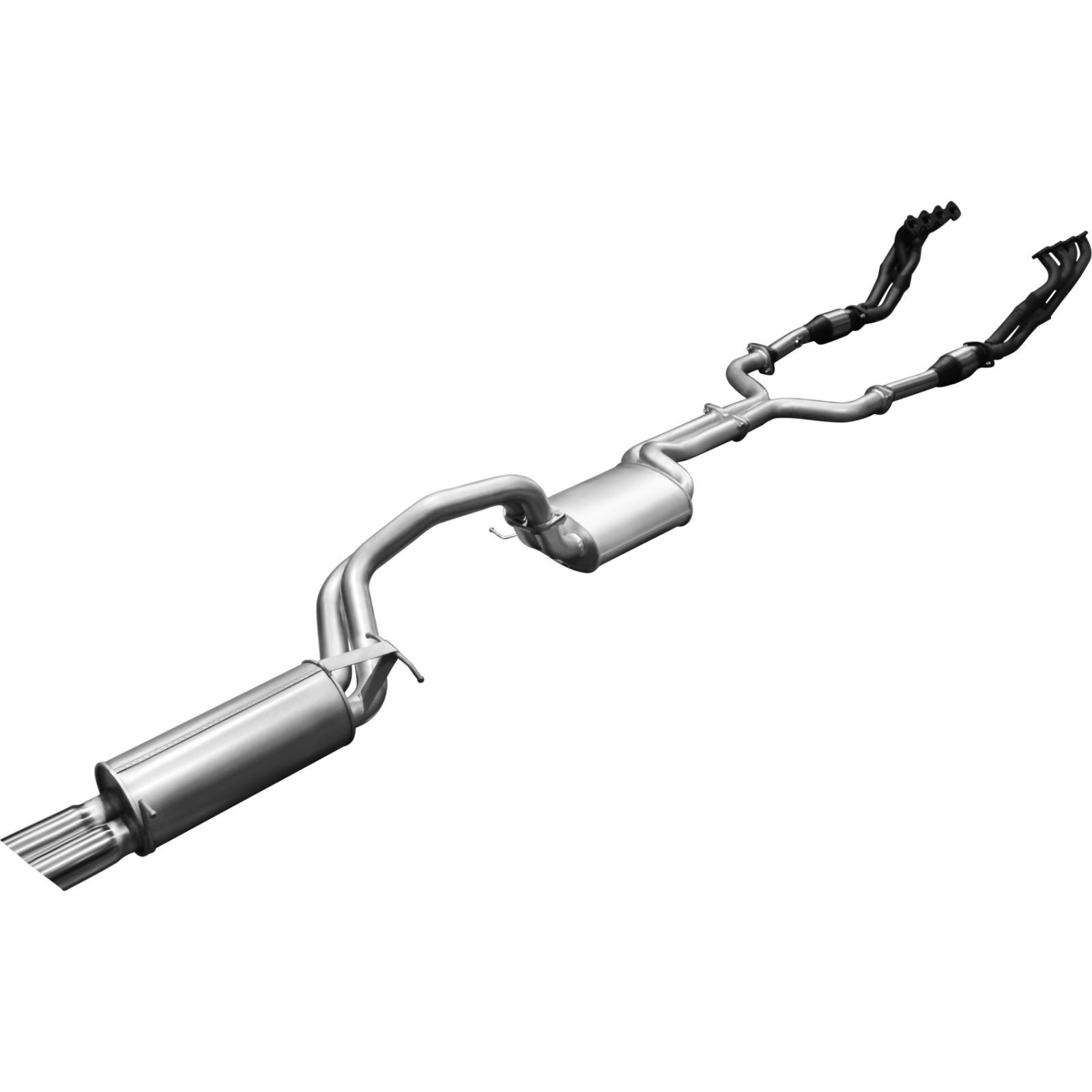 Manta Ford Falcon V8 4V Sedan 2.5in Dual With Extractors Muffler/Muffler Aluminised Steel image