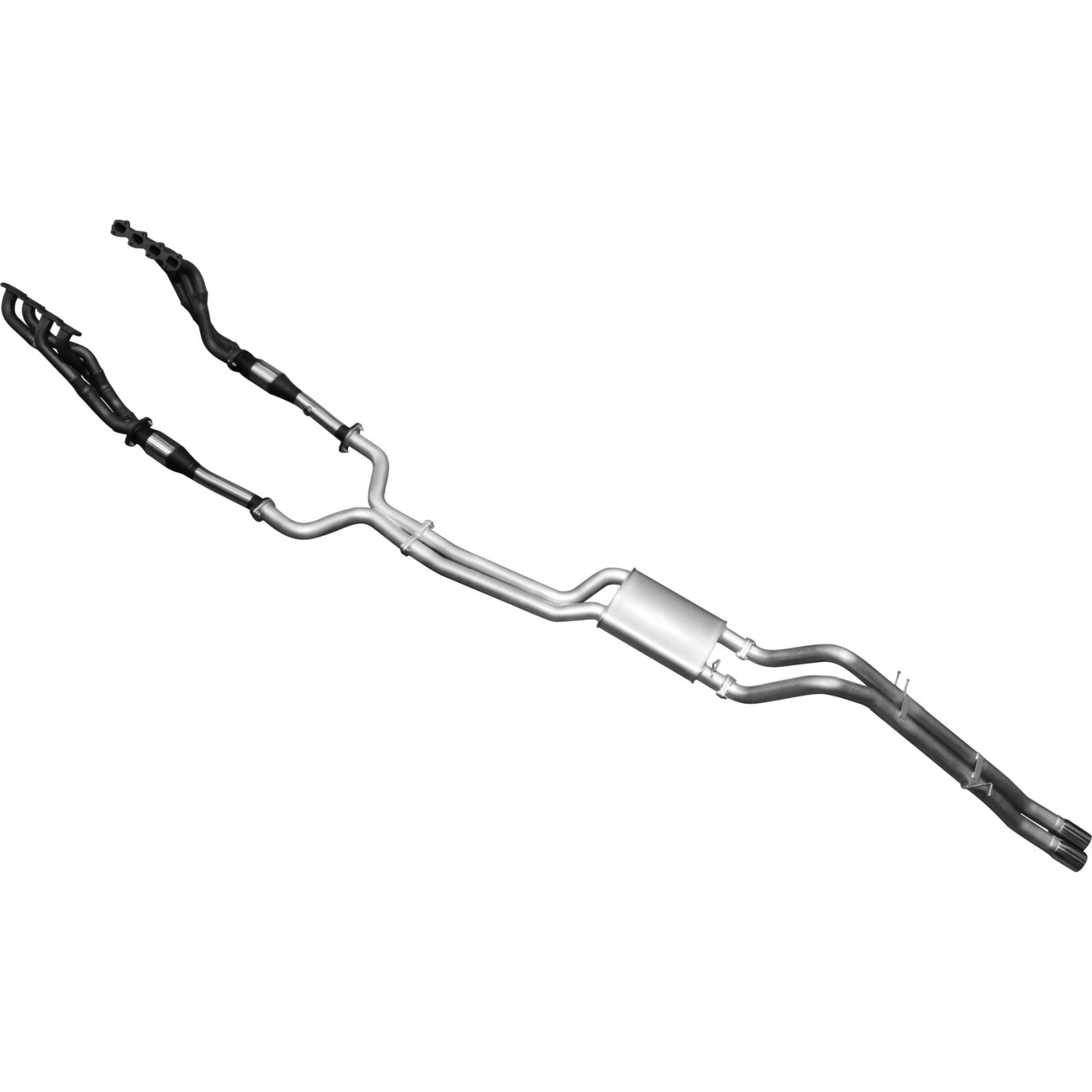 Manta Ford Falcon BA BF V8 4V Ute 2.5in Dual With Extractors Muffler/Tailpipe Aluminised Steel image