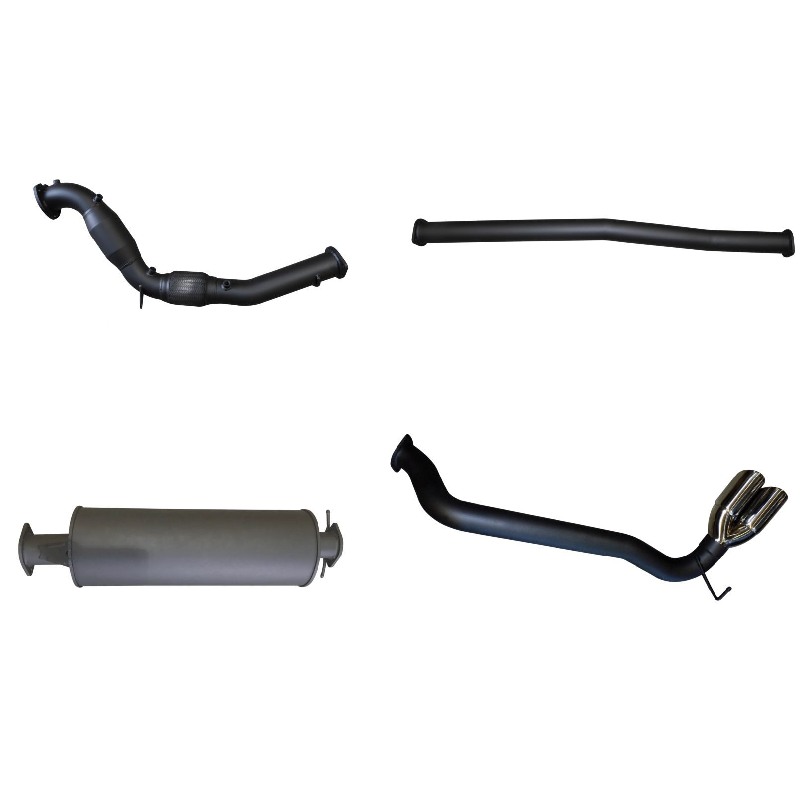 Manta Ford PX2 Ranger 3.2L Turbo Back With Cat Twin Tip Side Exit Aluminised Steel image