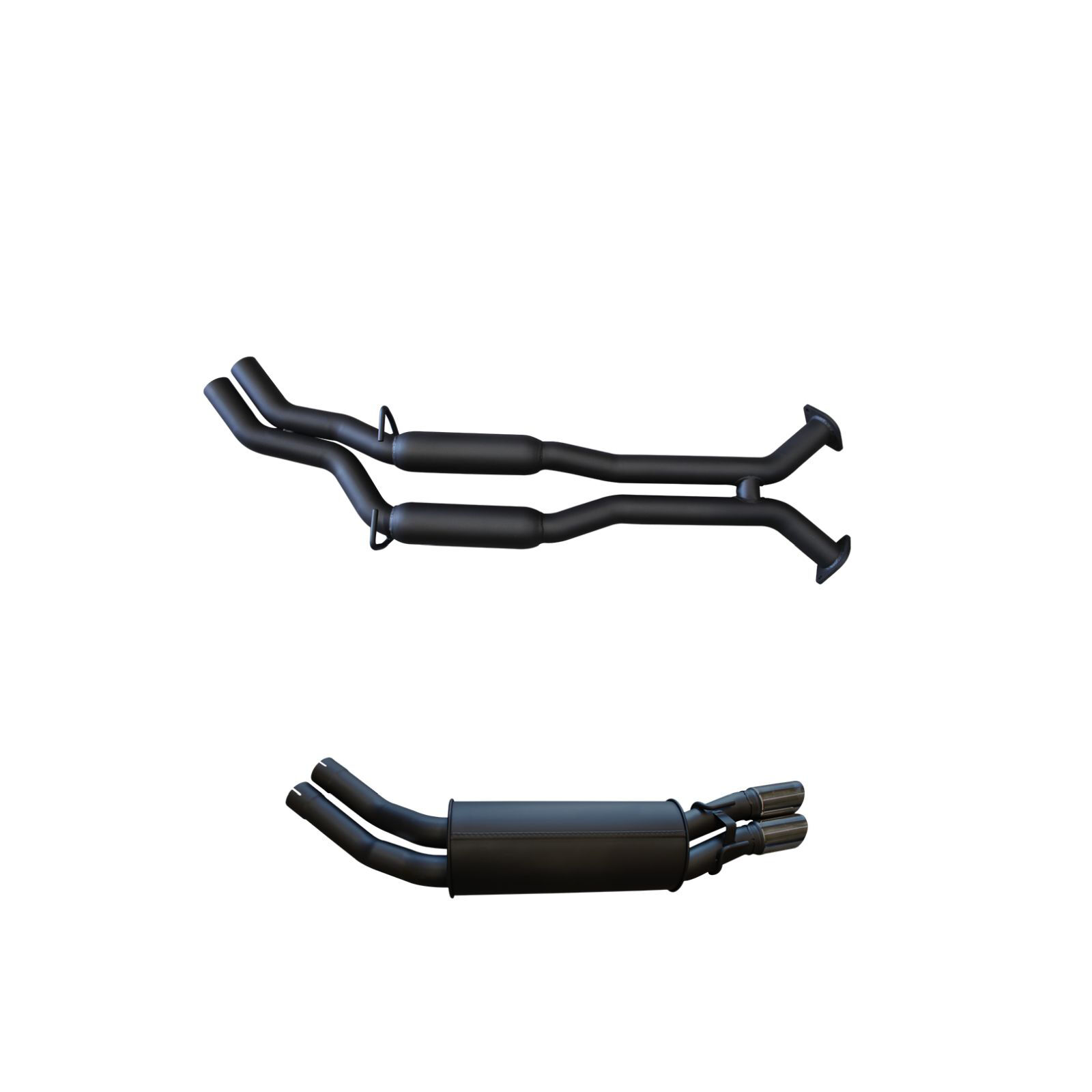 Manta Holden Monaro VX VY V8 2.5in Dual Catback Hotdog/Muffler Aluminised Steel image