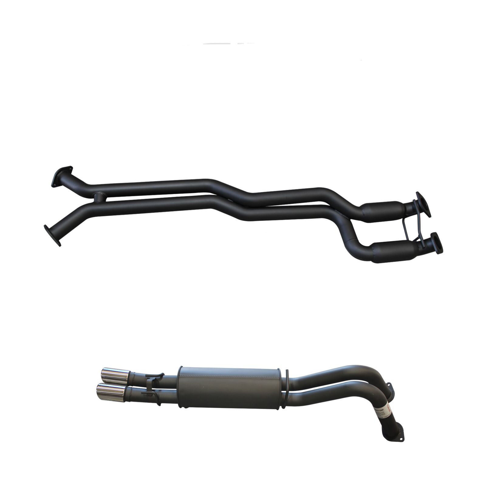 Manta Holden Crewman VY VZ V8 1 ton 2.5in Dual Catback Hotdog/Muffler Aluminised Steel image