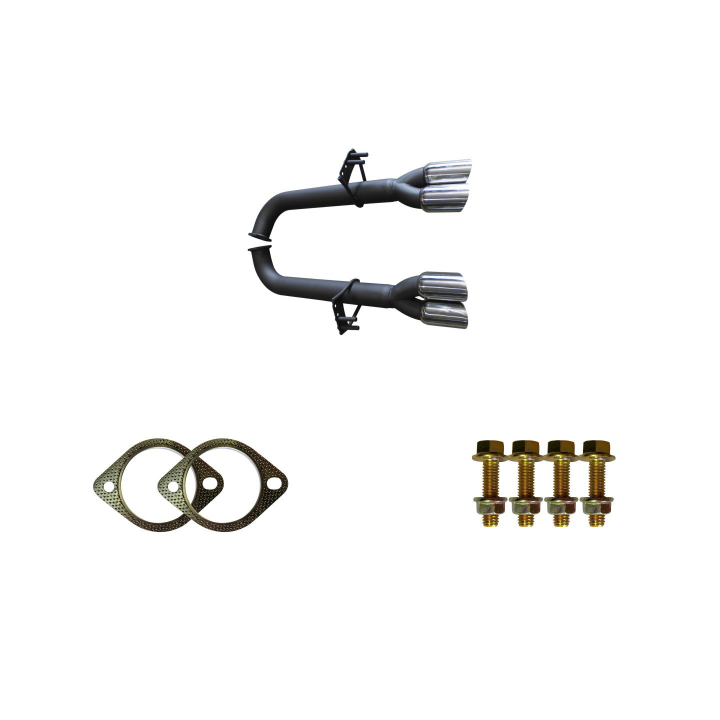 Manta Holden VE Maloo / SS, VF SS Ute 3in Dual Tail Pipes Muffler Delete Kit Aluminised Steel image