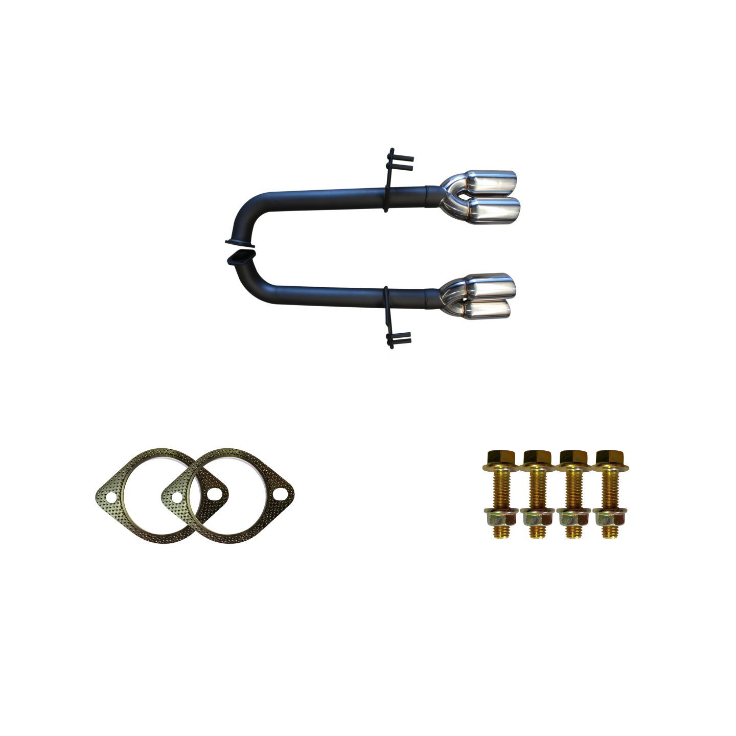 Manta Holden VE SS & Maloo Ute V8 6.0L 2.5iin Dual Rear Tail Pipes  Muffler Delete Kit Aluminised Steel image
