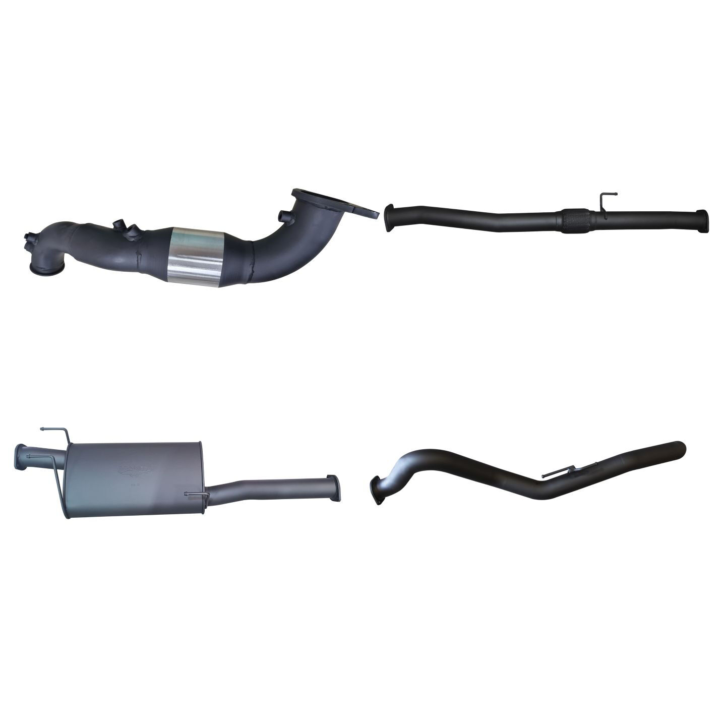 Manta Isuzu DMAX 2020 ON 3.0L Turbo Back With Cat & Muffler Aluminised Steel image