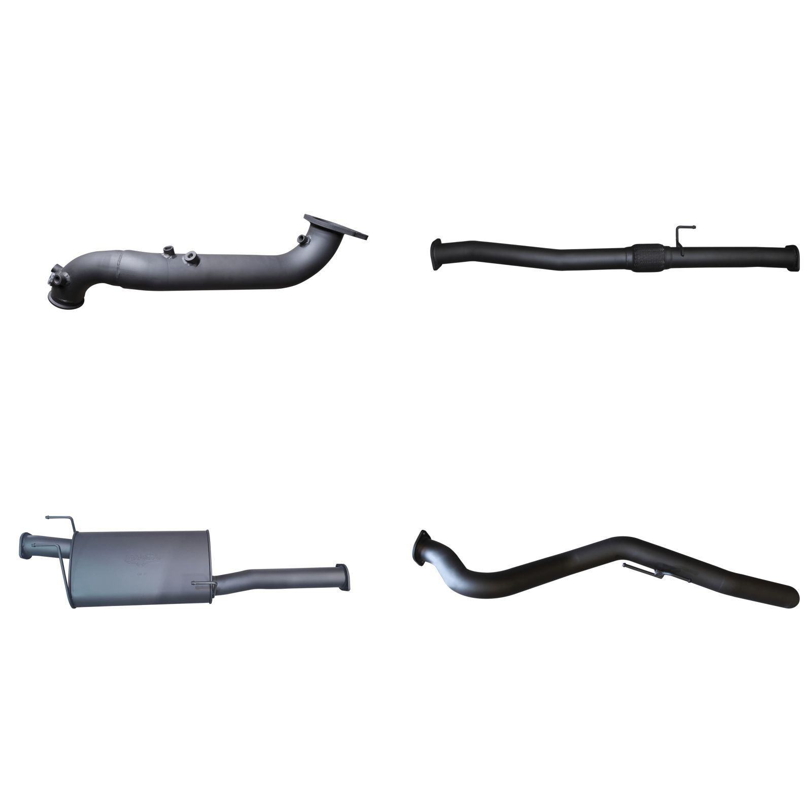 Manta Isuzu DMAX 2020 ON 3.0L Turbo Back Without Cat & With Muffler Aluminised Steel image