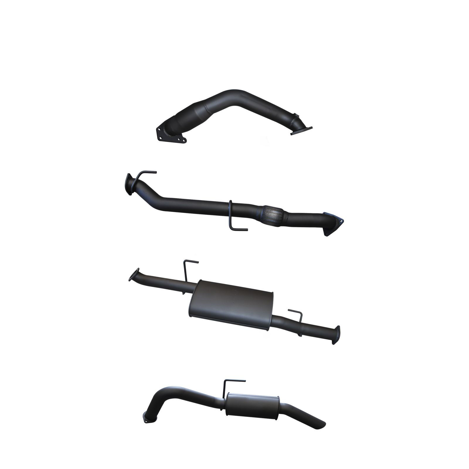 Manta Nissan Navara D40 3.0L 550 V6 With Cat R Muffler Aluminised Steel image
