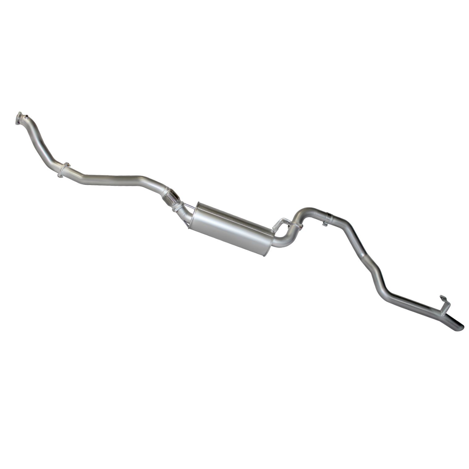 Manta Toyota Landcruiser HZJ105 3 Bolt Garrett 3in Turbo Back with Muffler Aluminised Steel image