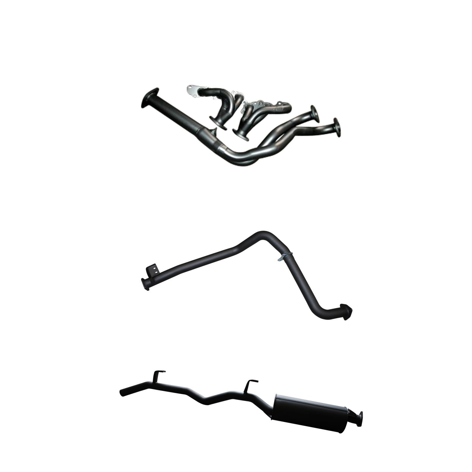 Manta Toyota Landcruiser FZJ75 Extractors & 2.5in Aluminised Steel image