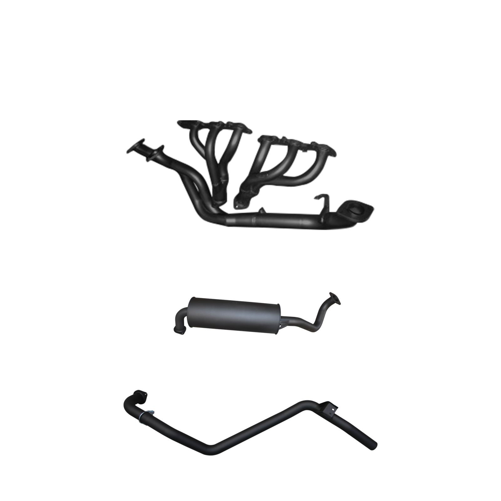 Manta Toyota Landcruiser FZJ80 4.5L Extractors & 2.5in Full System (press bent extractors) Aluminised Steel image