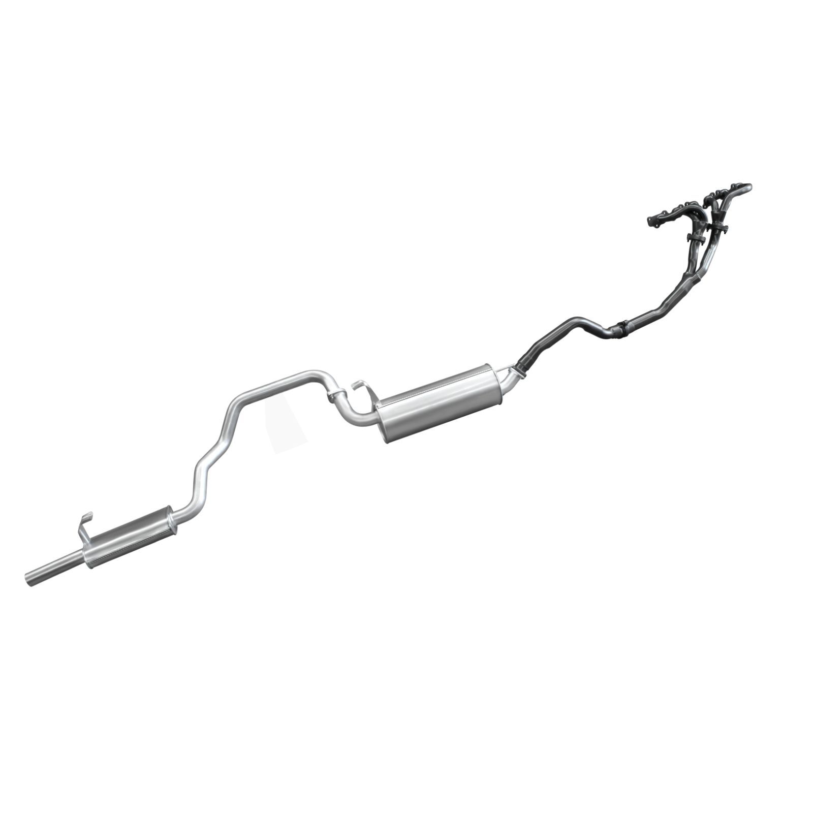 Manta Toyota Landcruiser FZJ105 4.5L Extractors & 2.5in Muffler/Muffler Aluminised Steel image
