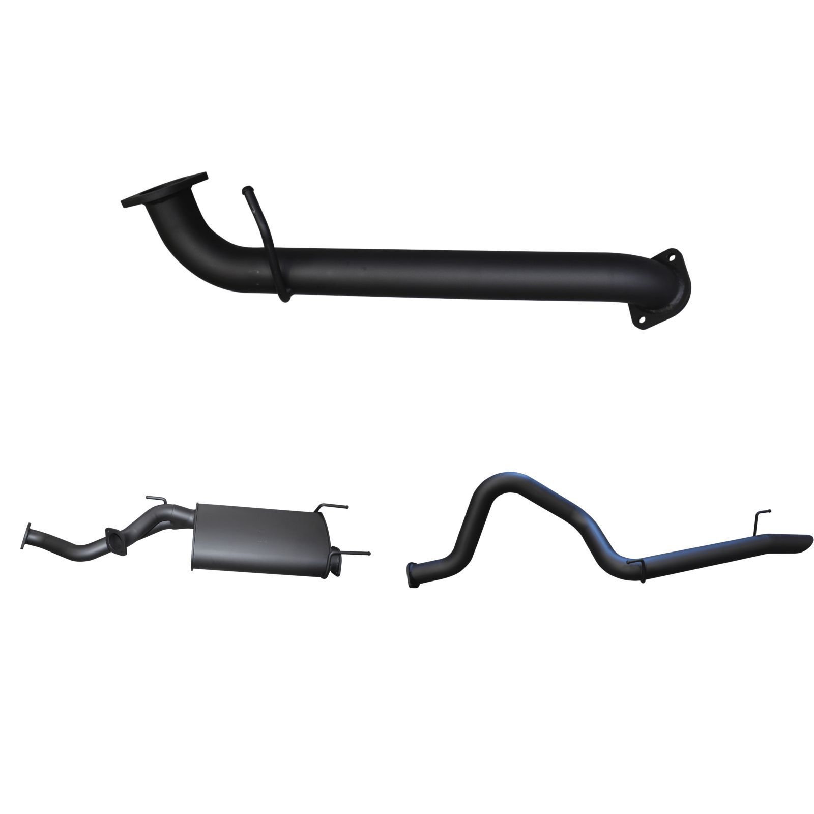 Manta UZJ100 Landcruiser 4.7L V8 3in Cat Back Exhaust With Centre Muffler & Rear Tail PipeIPE Aluminised Steel image