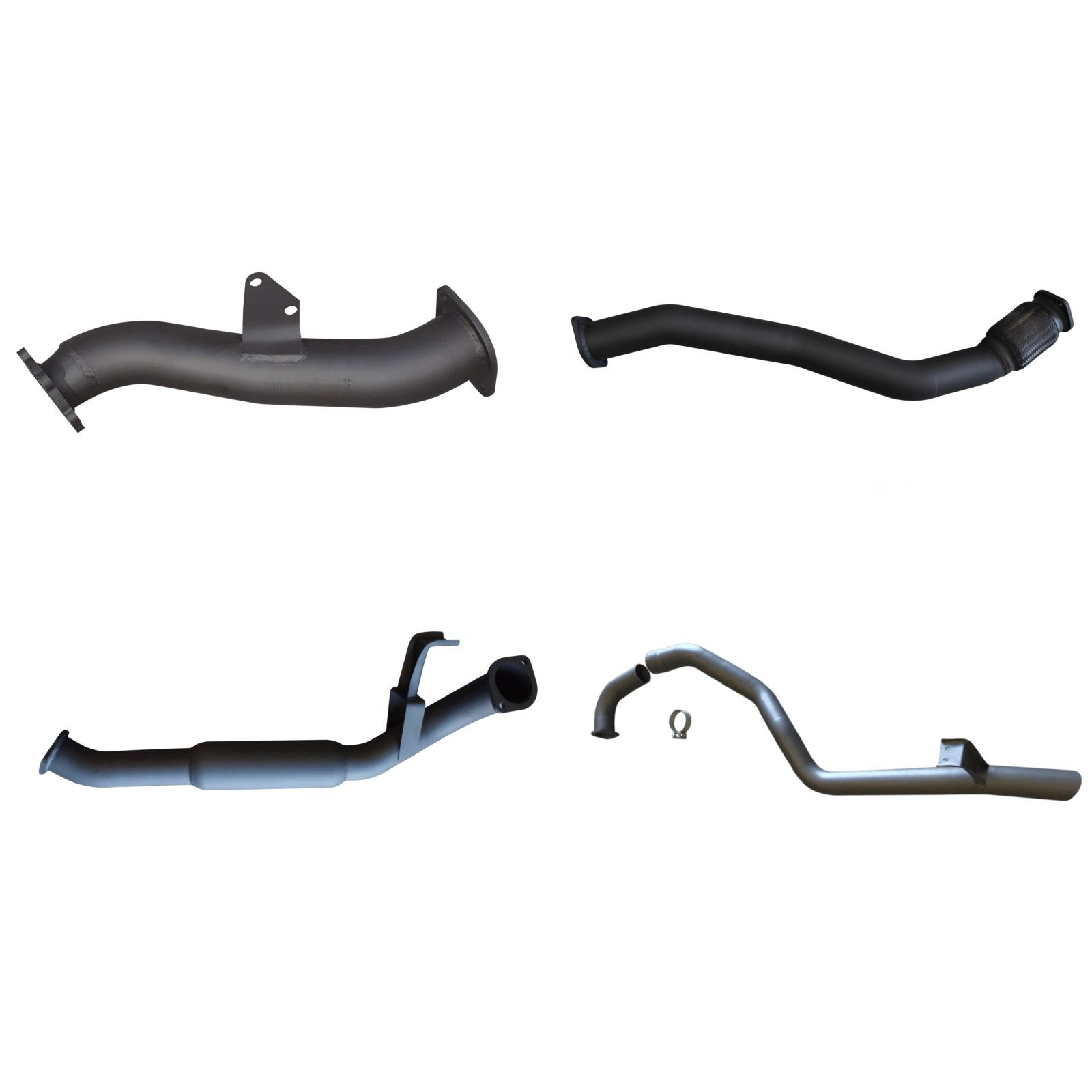 Manta Toyota Landcruiser HZJ105 6 Bolt Garrett 3in Turbo Back with Hotdog Aluminised Steel image