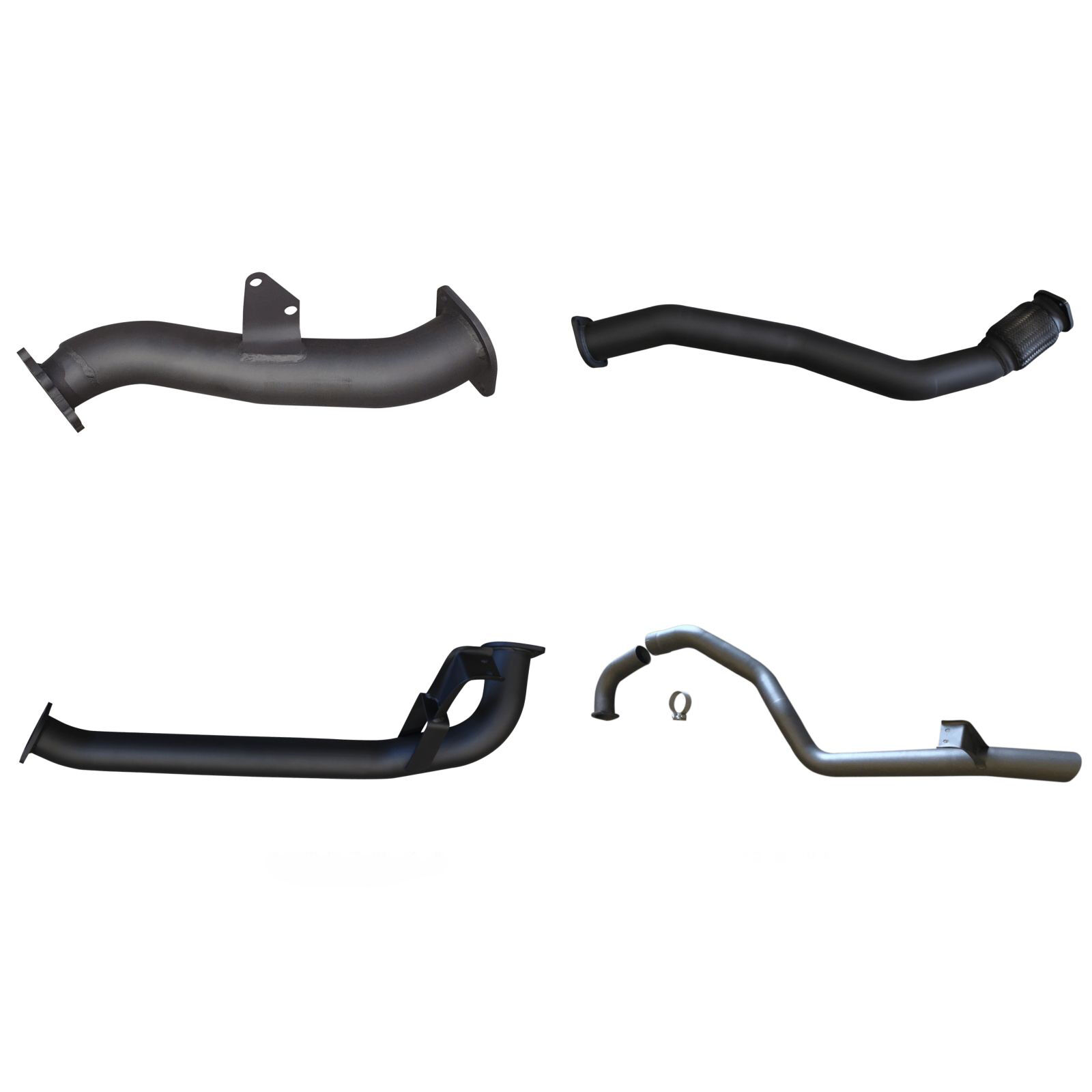 Manta Toyota Landcruiser HZJ105 6 Bolt Garrett 3in Turbo Back without Muffler Aluminised Steel image