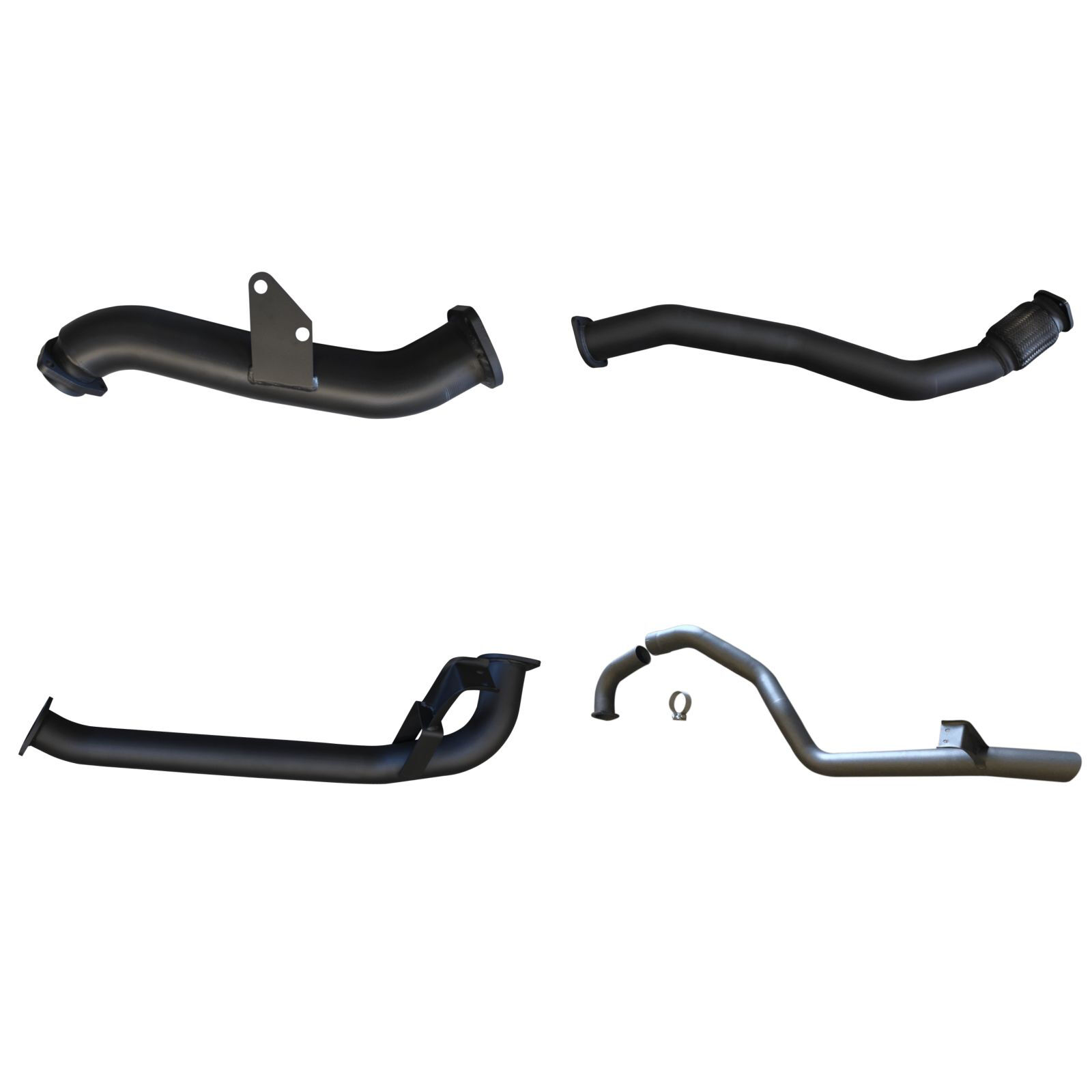 Manta Toyota Landcruiser HZJ105 3 Bolt Garrett 3in Turbo Back without Muffler Aluminised Steel image