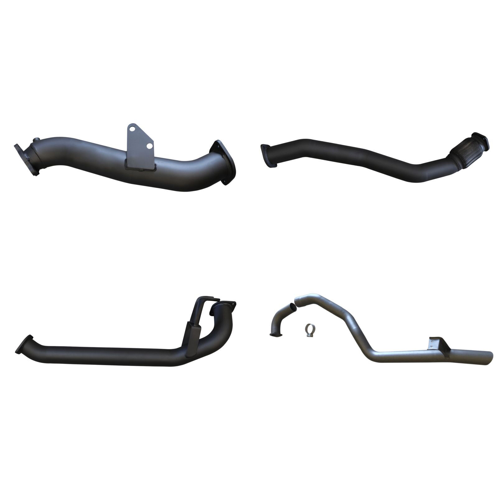 Manta Toyota Landcruiser HZJ105 DTS Turbo 3in Turbo Back without Muffler Aluminised Steel image