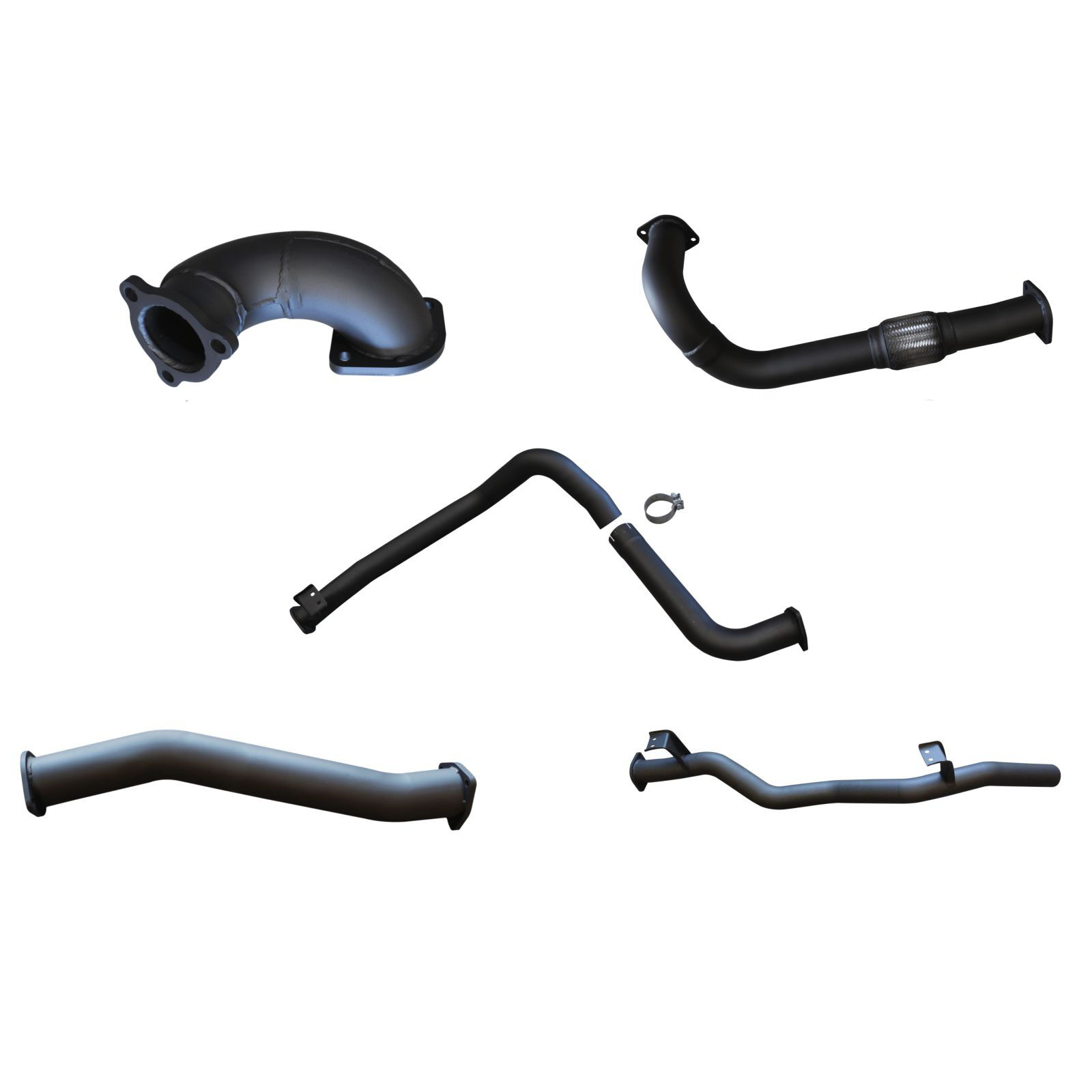 Manta Toyota Landcruiser HZJ75, 78 3in Without Muffler to Suit DTS Turbo Aluminised Steel image