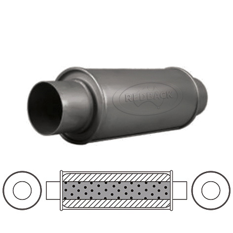 5" Round, 14" Long, 2 1/2" Centre/Centre, Glass Packed image