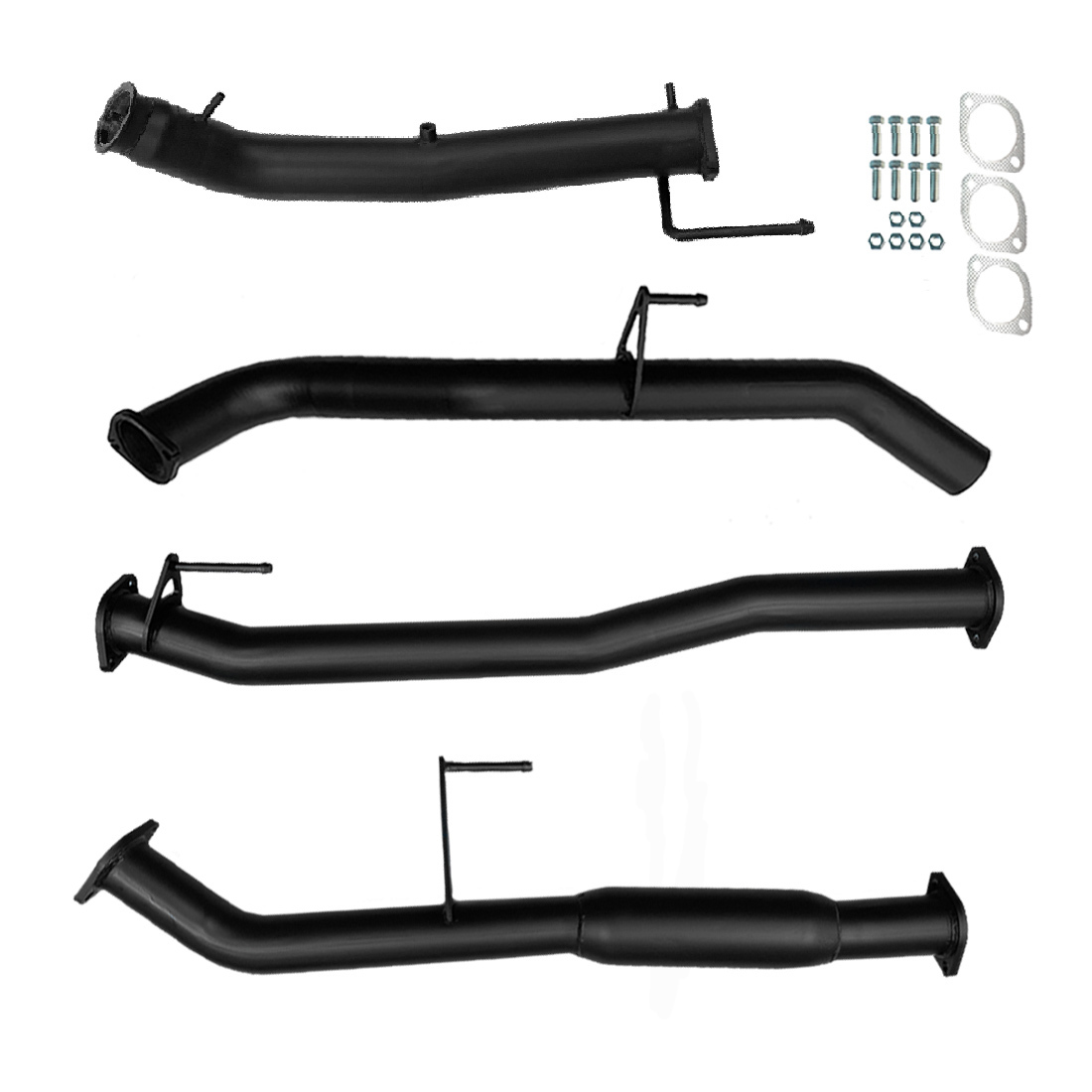 Nissan D23 Navara Exhaust Series 5 NP300 3" Turbo Back with Hotdog Black Aluminised Steel image
