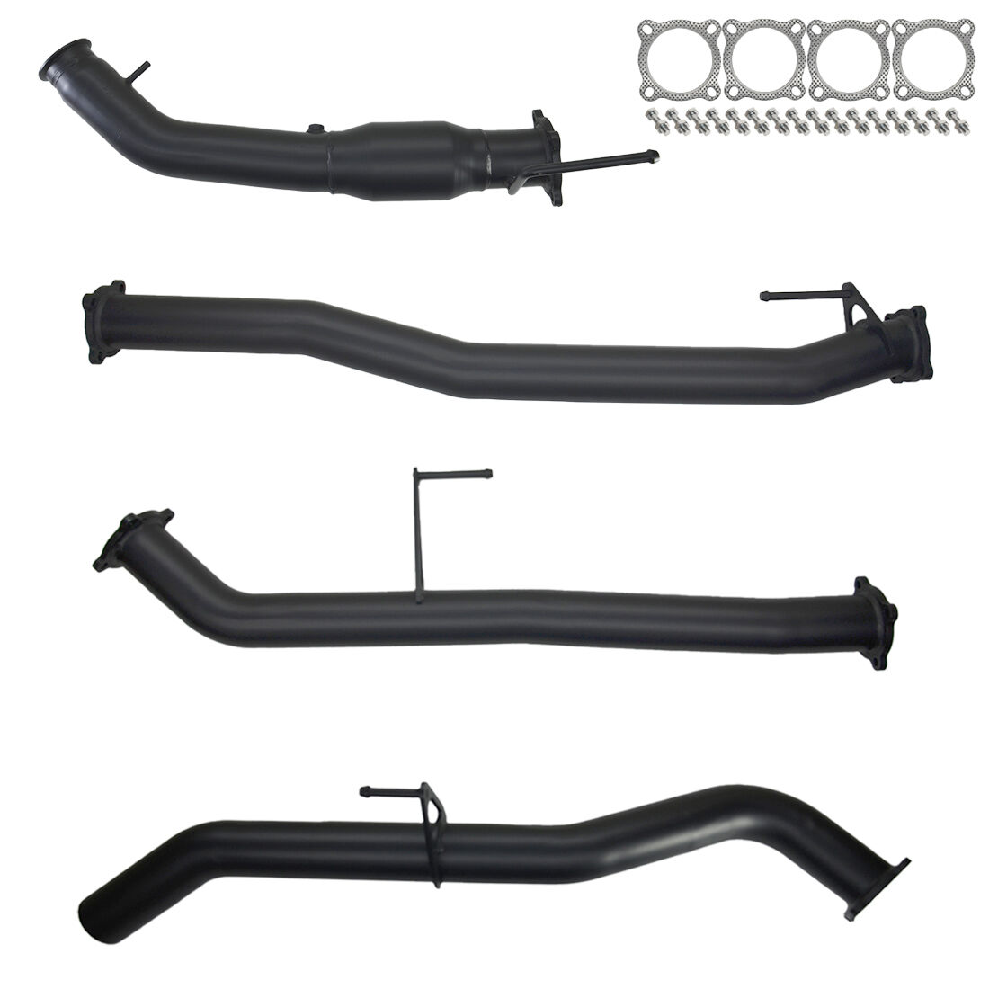 Nissan D23 Navara Exhaust Series 5 NP300 3" Turbo Back Cat & Straight Pipe Only 409 Stainless Steel Steel image