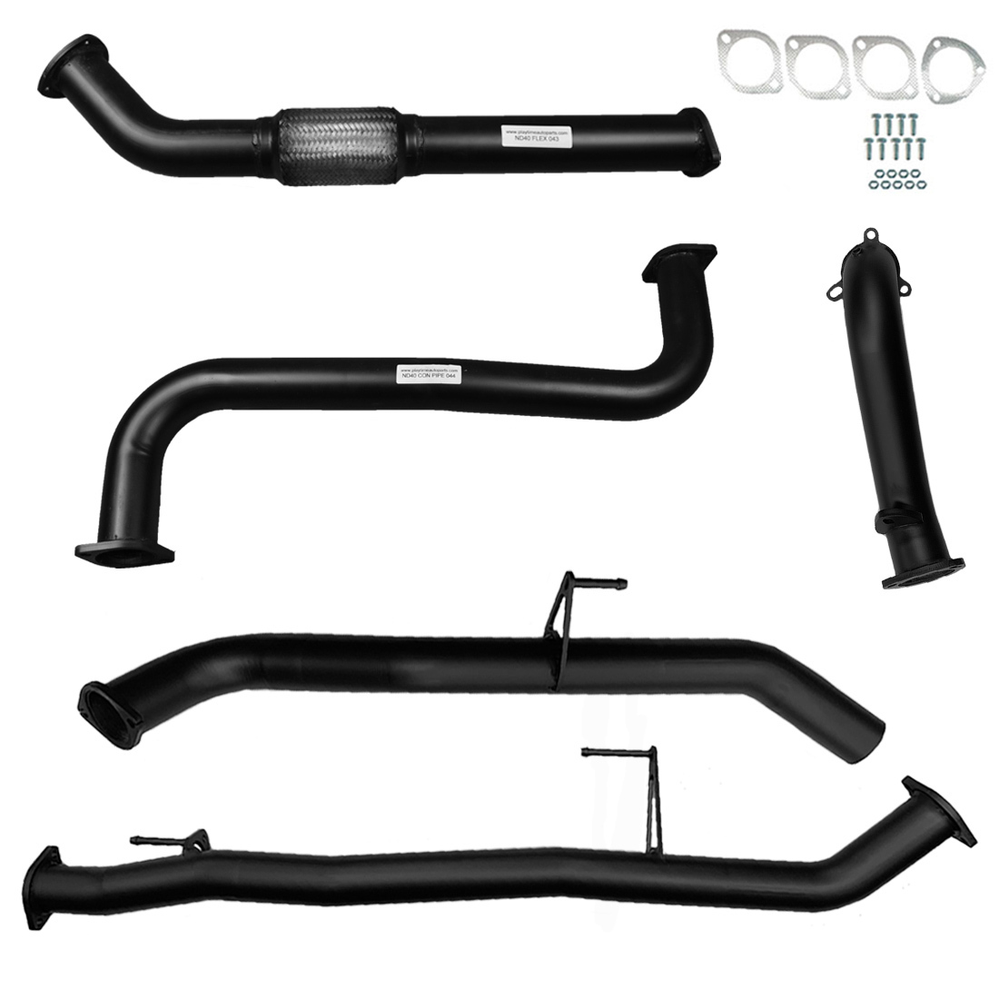 D40 Exhaust Nissan Navara 07 On 2.5L 3Inch Ignite Pipe Only System Black