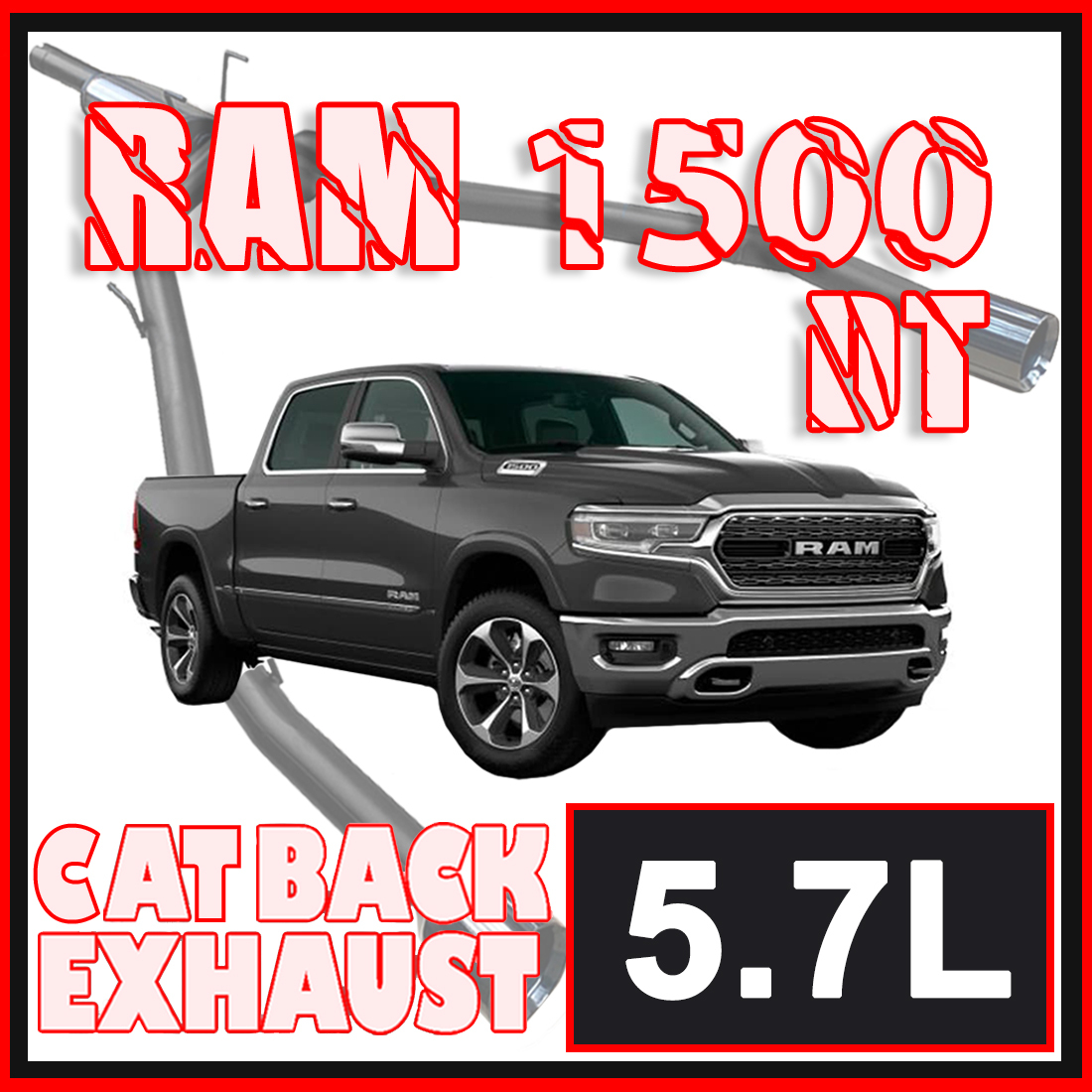 RAM DT 1500 Exhaust 5.7L V8 3 inch Cat Back Systems image