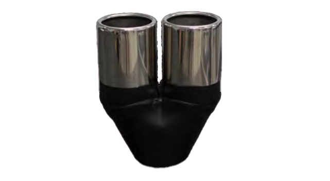 Redback Twin Exhaust Tip 2.5" Inlet Twin 3.5" Outlet 9" Long image