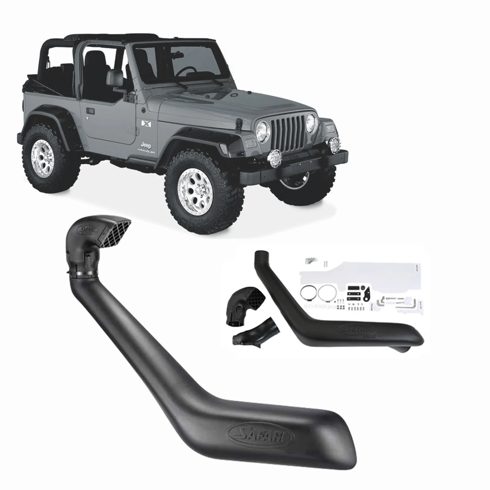 4L Jeep TJ Wrangler '92-'99 Safari Snorkel | Playtime Auto Parts