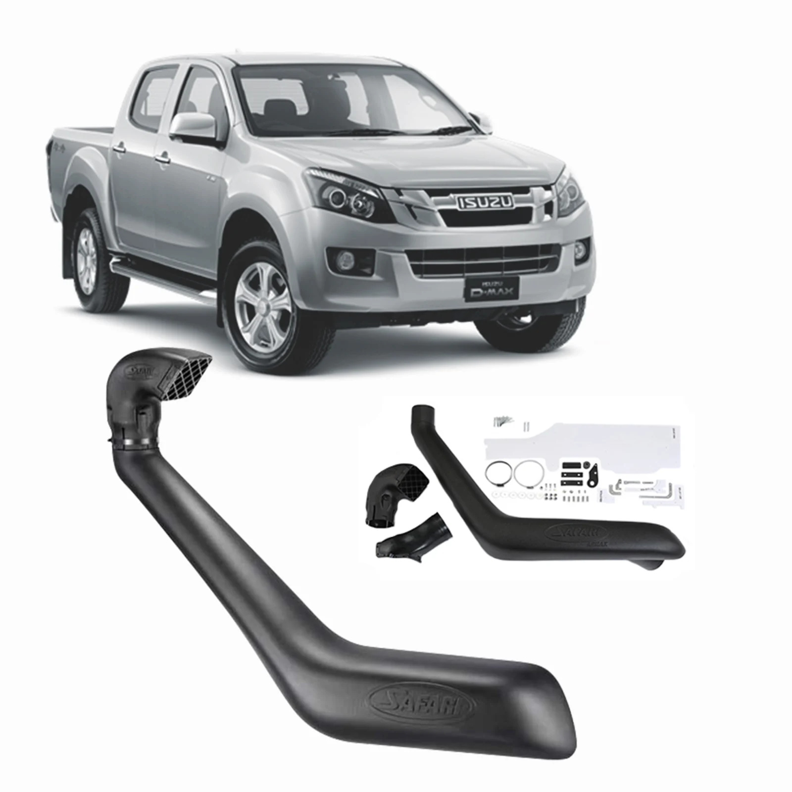 SAFARI SNORKEL ISUZU MUX MU-X 3.0L 4JJ1-TC TURBO DIESEL 11/13 ONWARDS SS175HF image