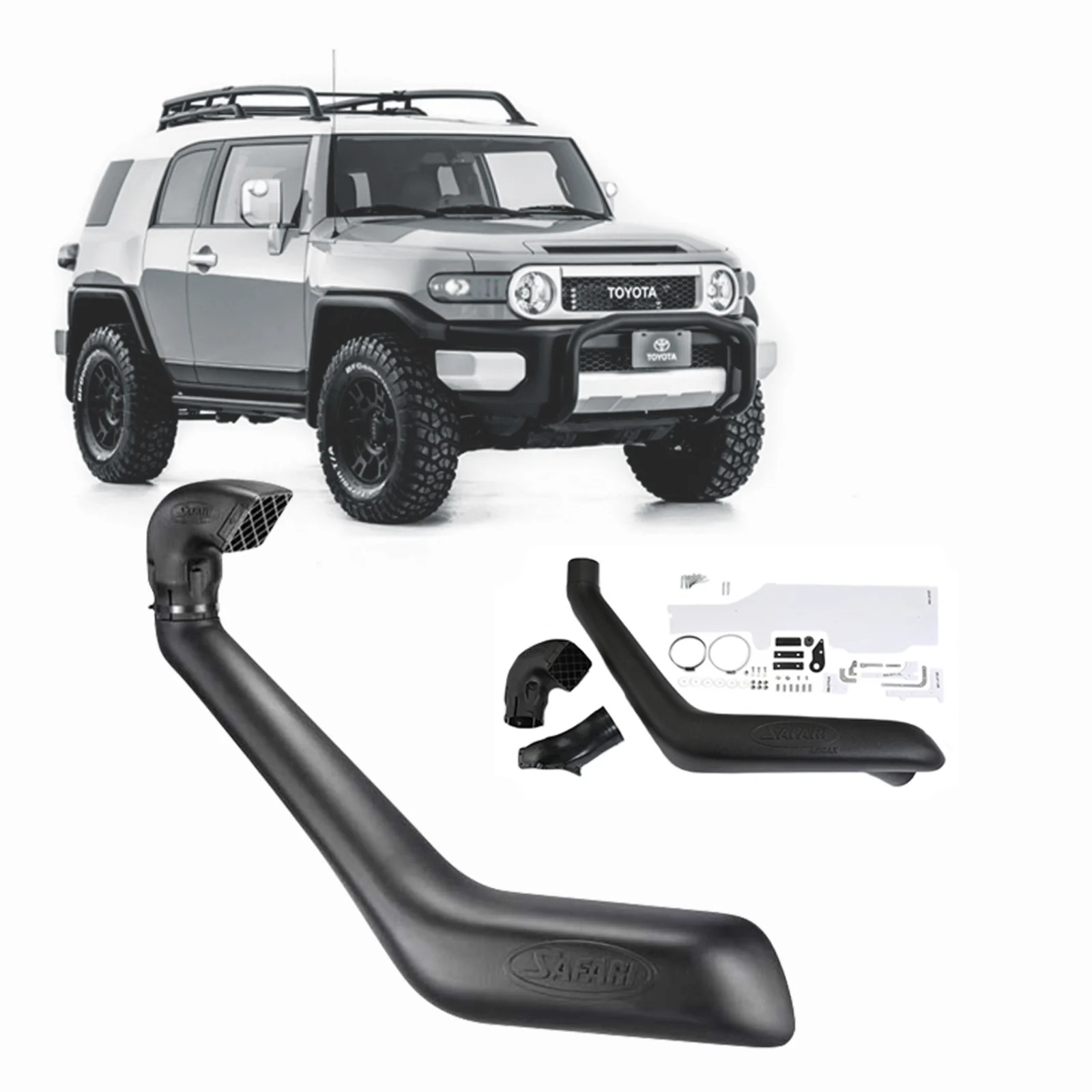 SAFARI SNORKEL TOYOTA FJ CRUISER 4.0L V6 1GR-FE 2010 ONWARDS SS420HF image