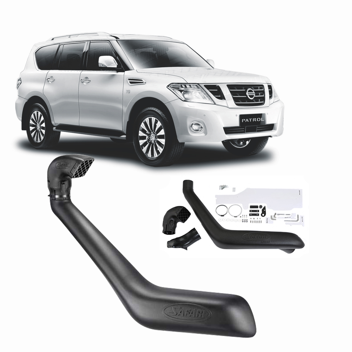 Safari V-Spec Snorkel for Nissan Patrol Y62 (Series 1 - 4) (02/2010 - 04/2019) image