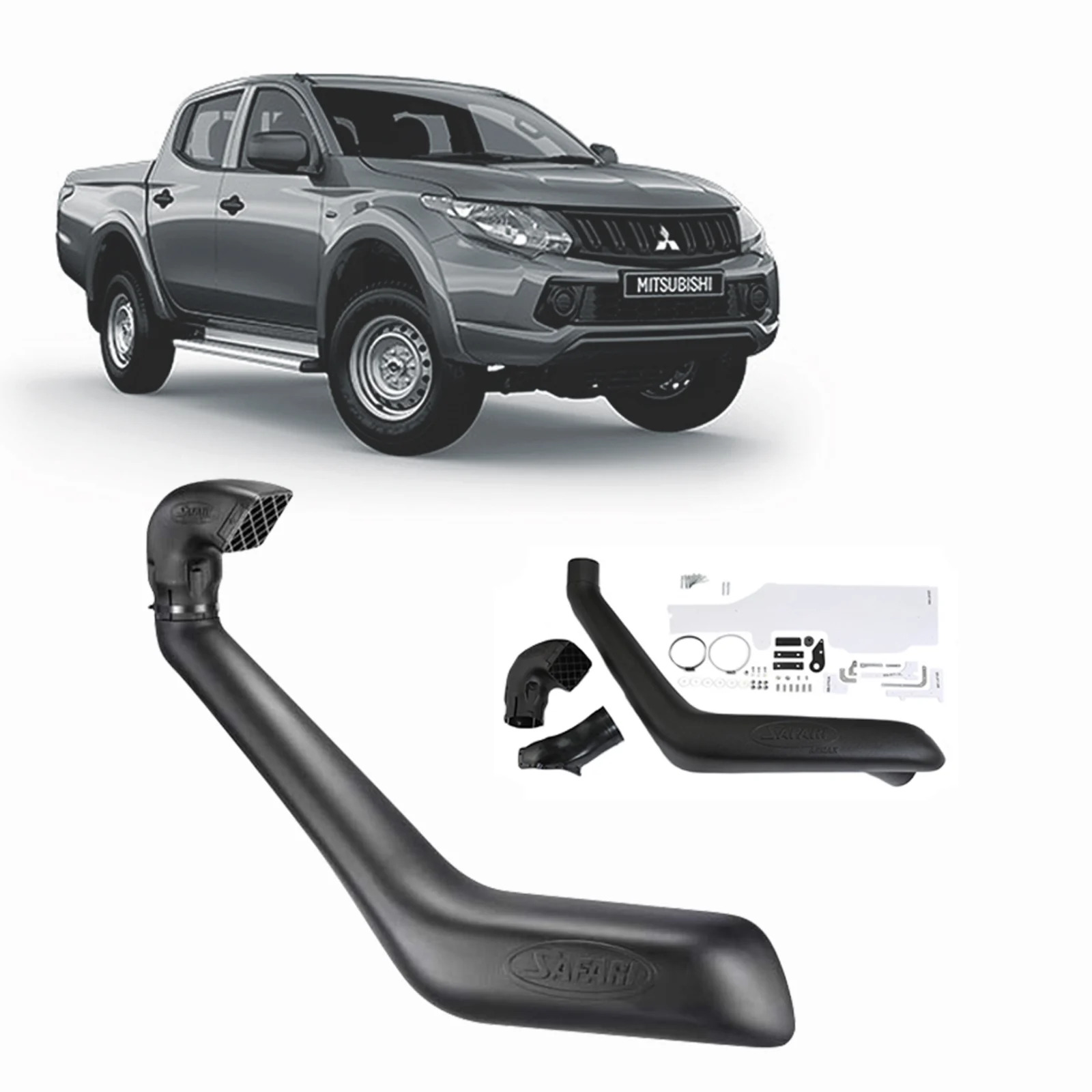 GENUINE SAFARI SNORKEL MITSUBISHI TRITON MQ 2015 ONWARDS 2.4L SS662HF image