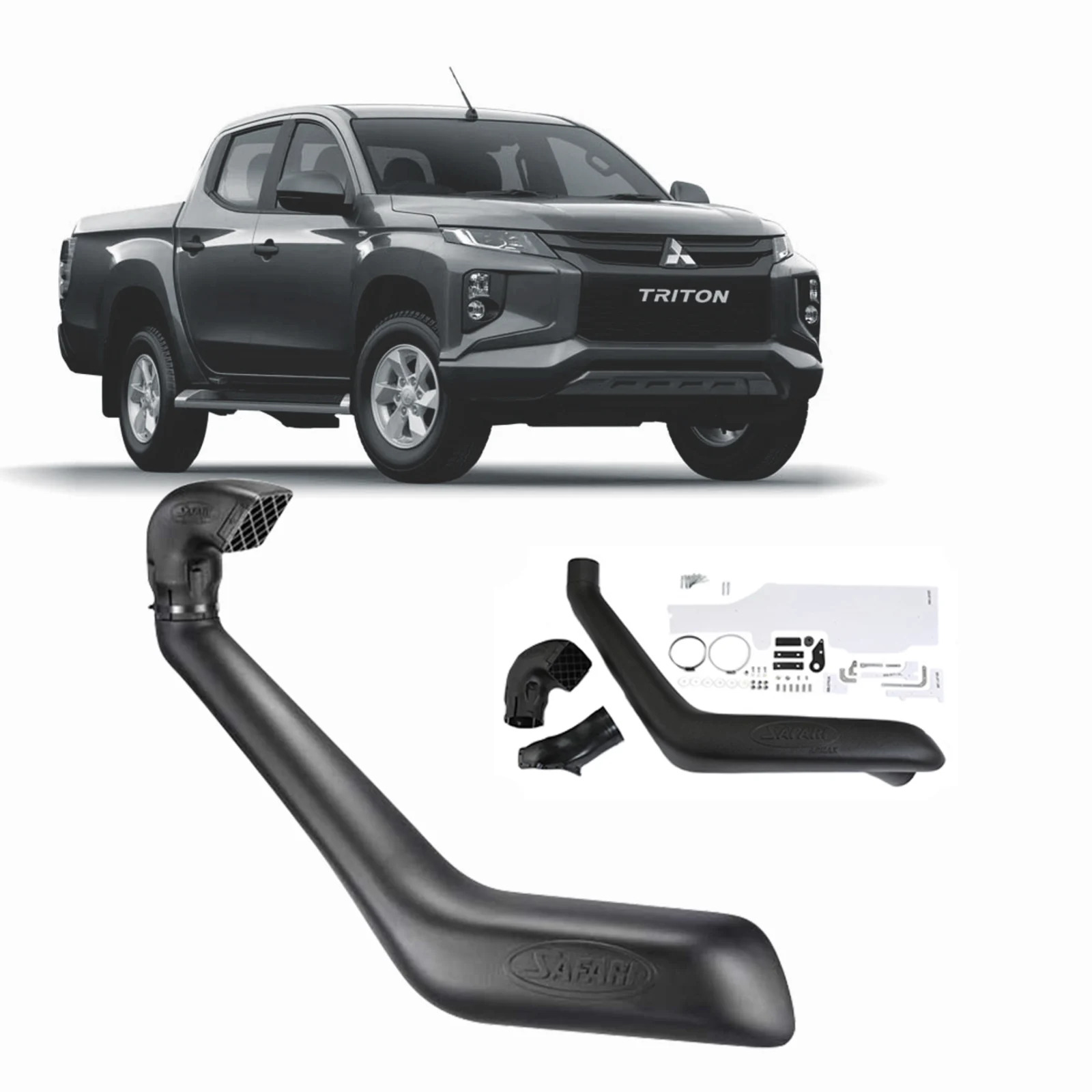 GENUINE SAFARI SNORKEL TO SUIT MITSUBISHI MR TRITON MY19 2.4L 4N15 11/2018 ON image