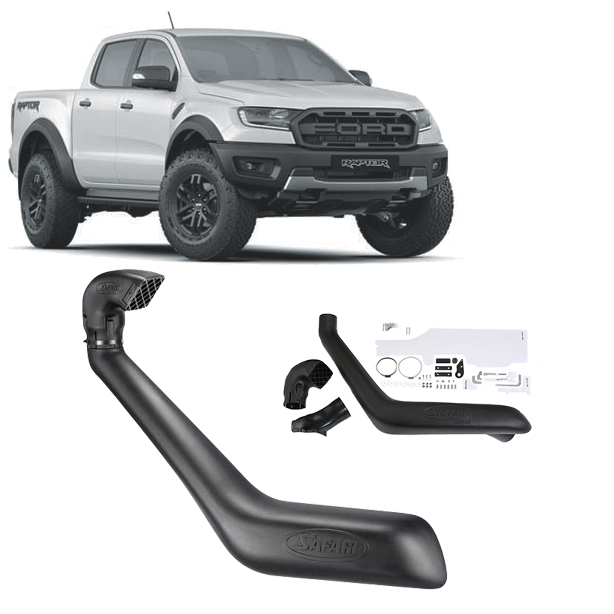 Safari Armax Snorkel for Ford Ranger Raptor 2.0L BiTurbo (09/2018 - 05/2022) image