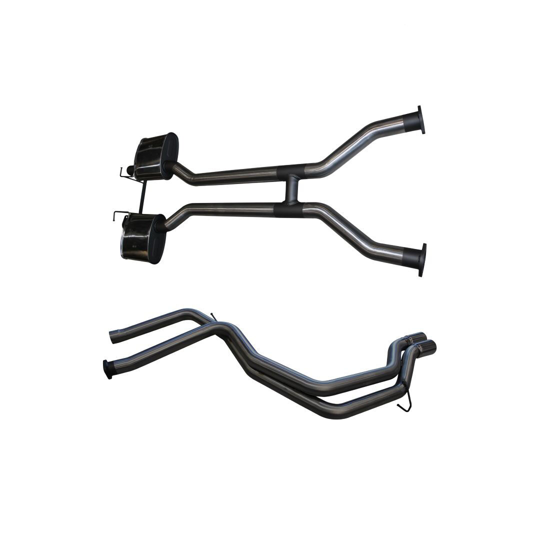 Manta Ford Falcon AU V8 IRS SDN 2.5in Dual Catback Tailpipe Stainless Steel image