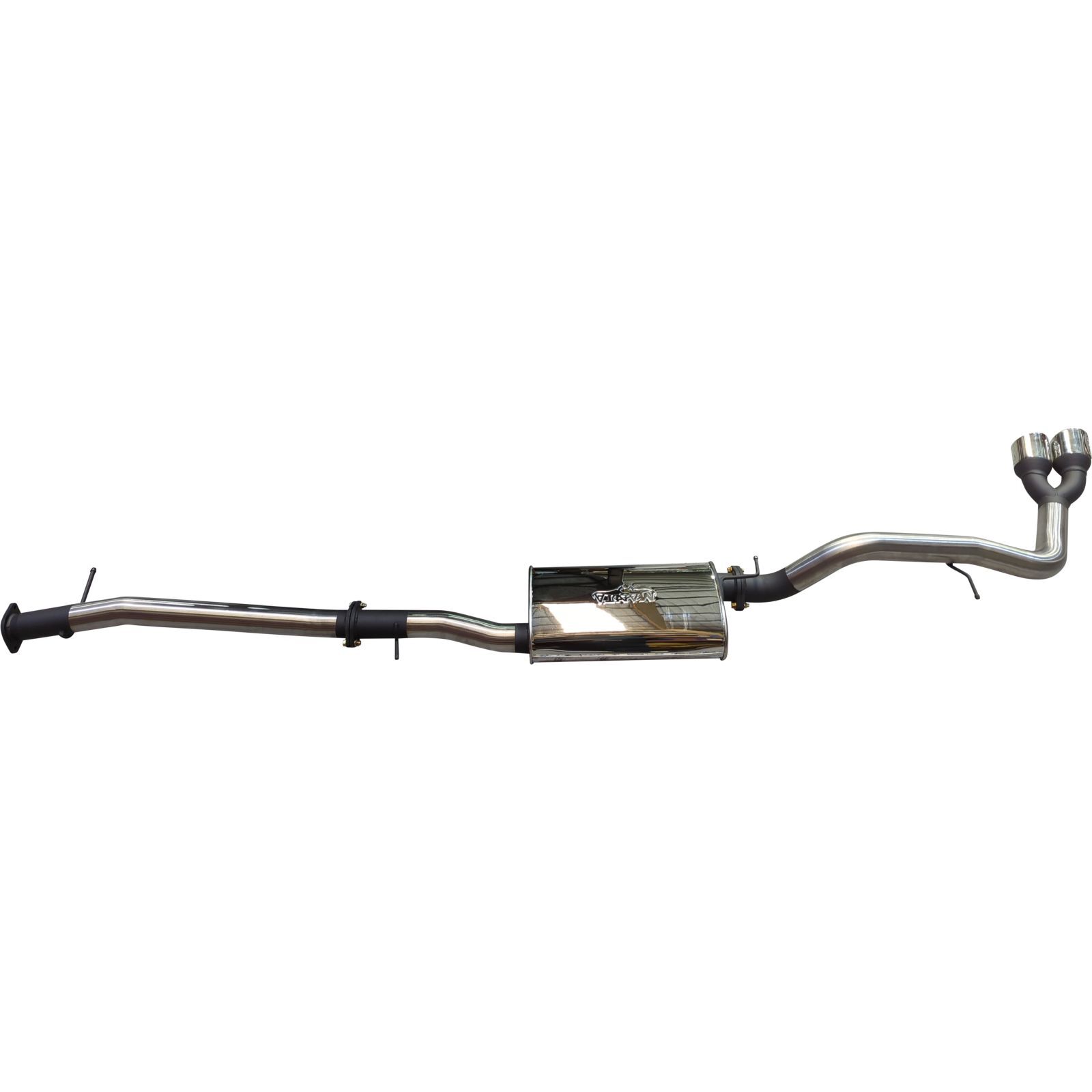 Manta Ford Ranger Next Gen T6.2 4cyl 2.0 Bi-Turbo 3in DPF Back With Muffler, Twin Tip Side Exit Stainless Steel image