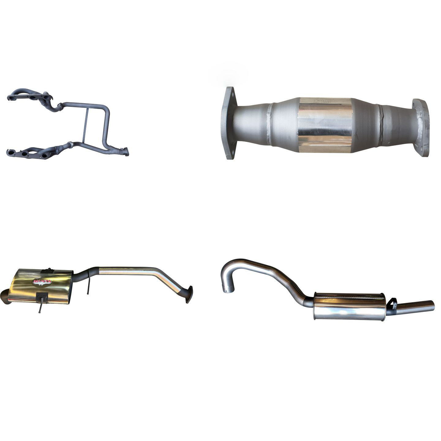 Manta Holden Commodore VG VP VR V6 Ute 2.5in With Extractors Muffler/Muffler Stainless Steel image